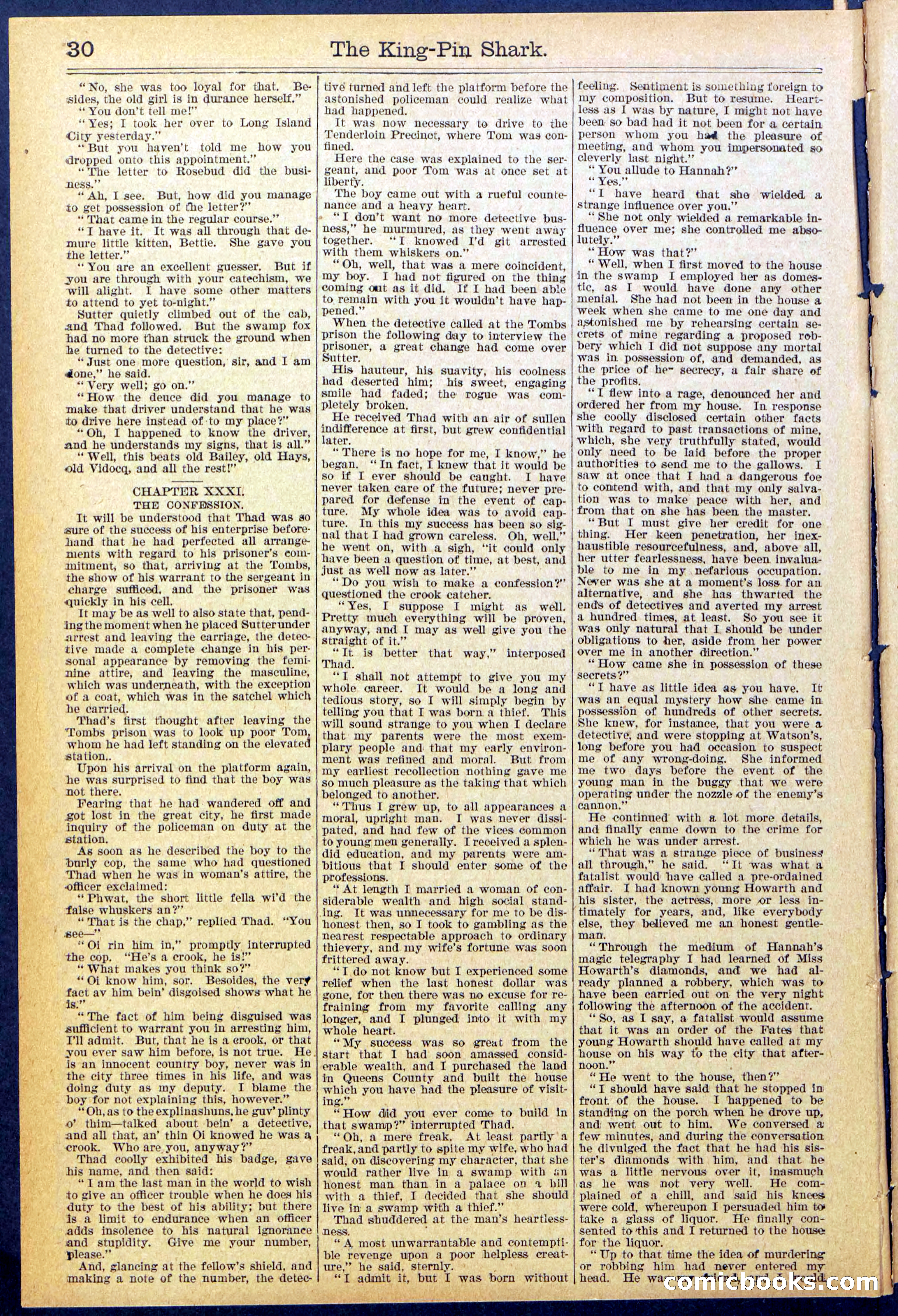 Beadle's Dime Library No. 872 — page 30 of 31