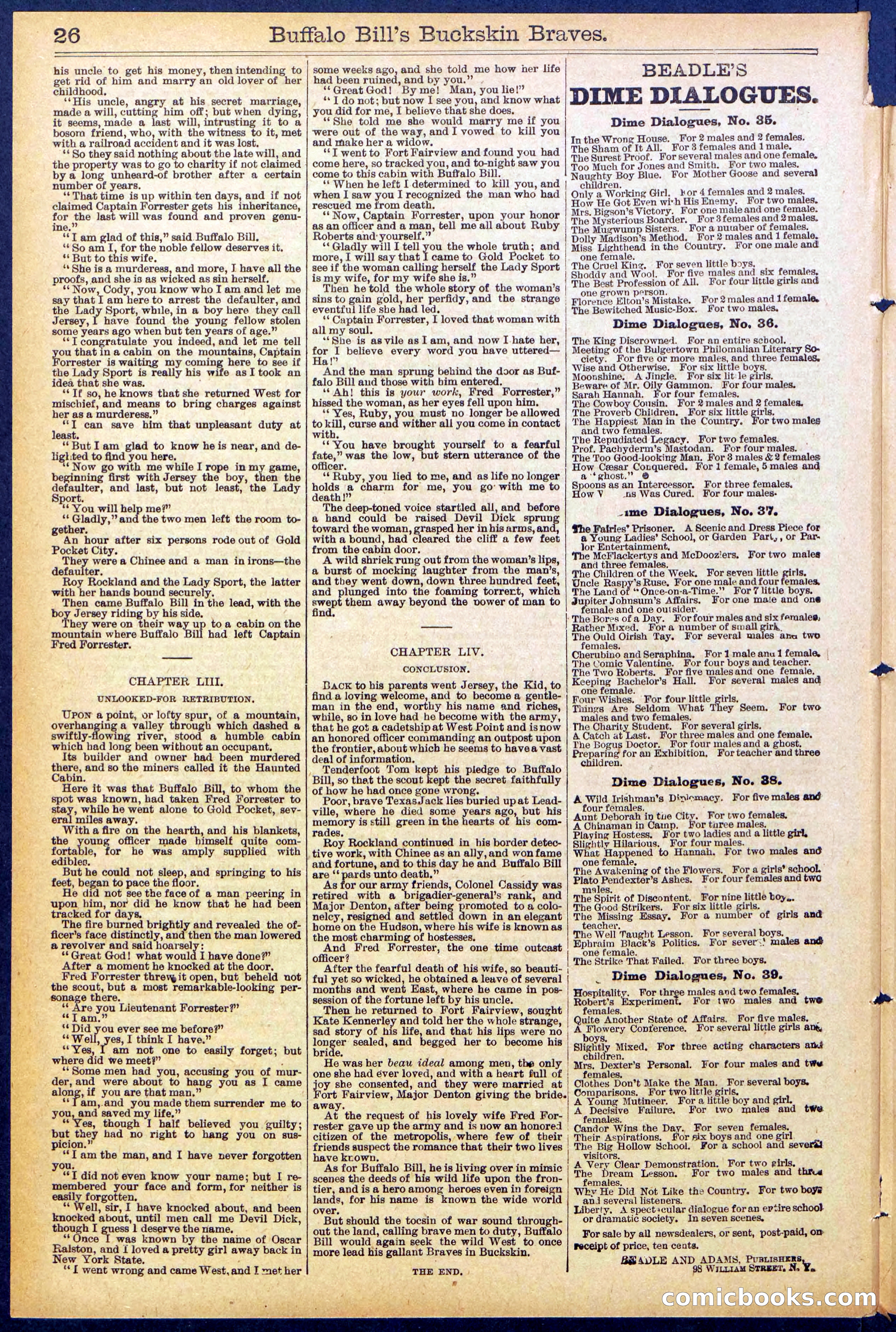 Beadle's New York Dime Library, No. 874 — page 26 of 32