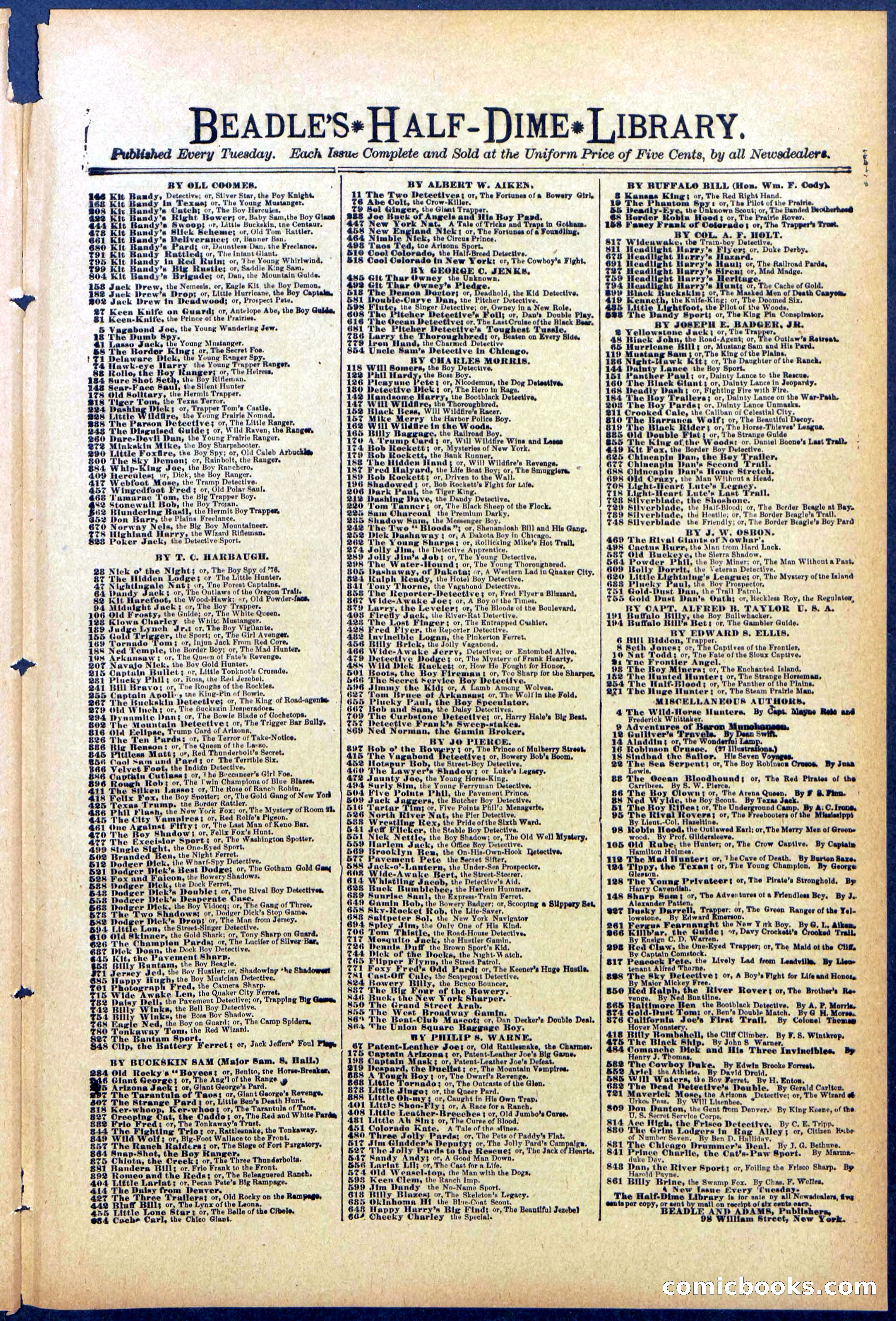 Beadle's New York Dime Library, No. 874 — page 29 of 32