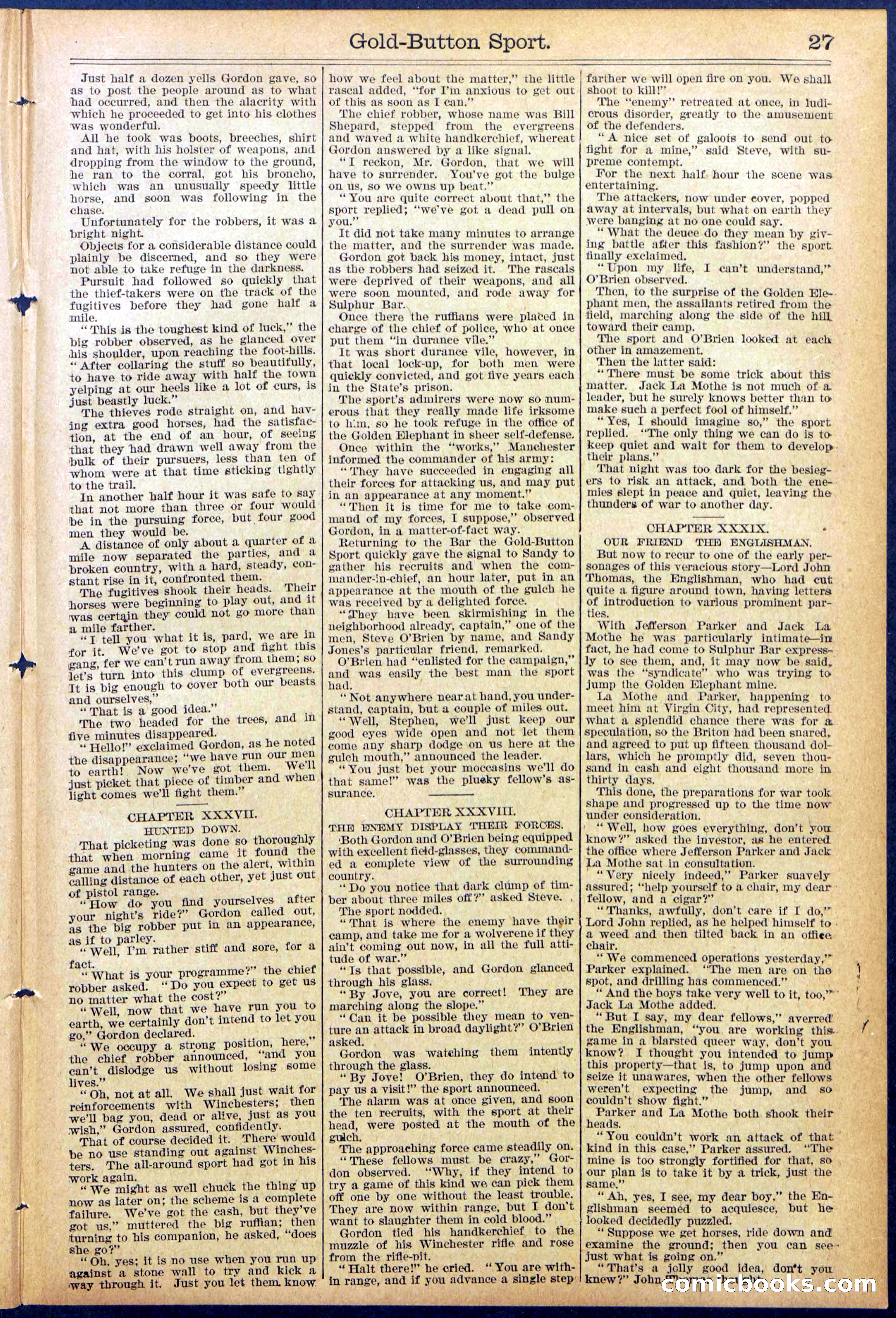 Beadle's Dime Library No. 876 — page 27 of 32