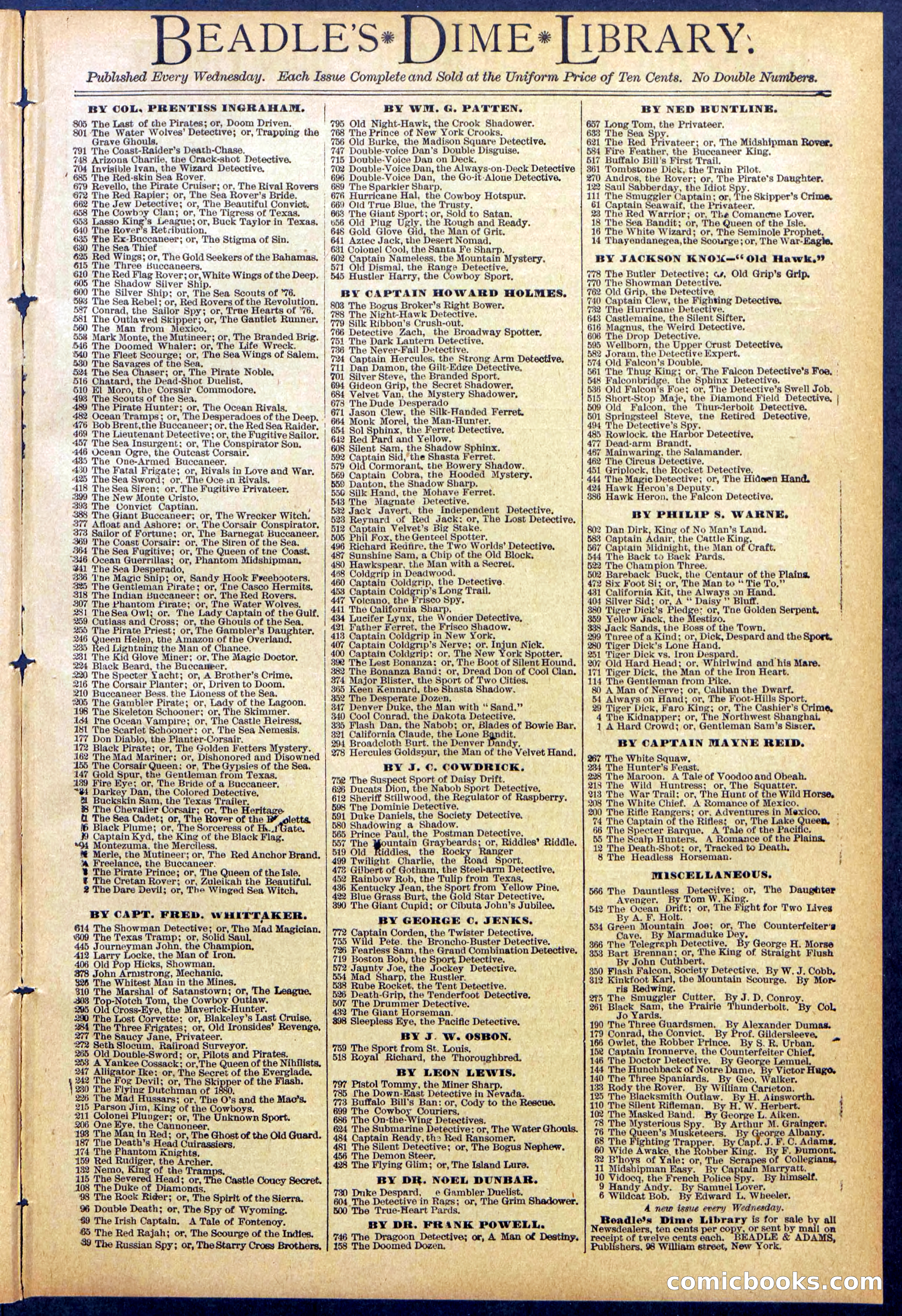 Beadle's Dime Library No. 876 — page 31 of 32
