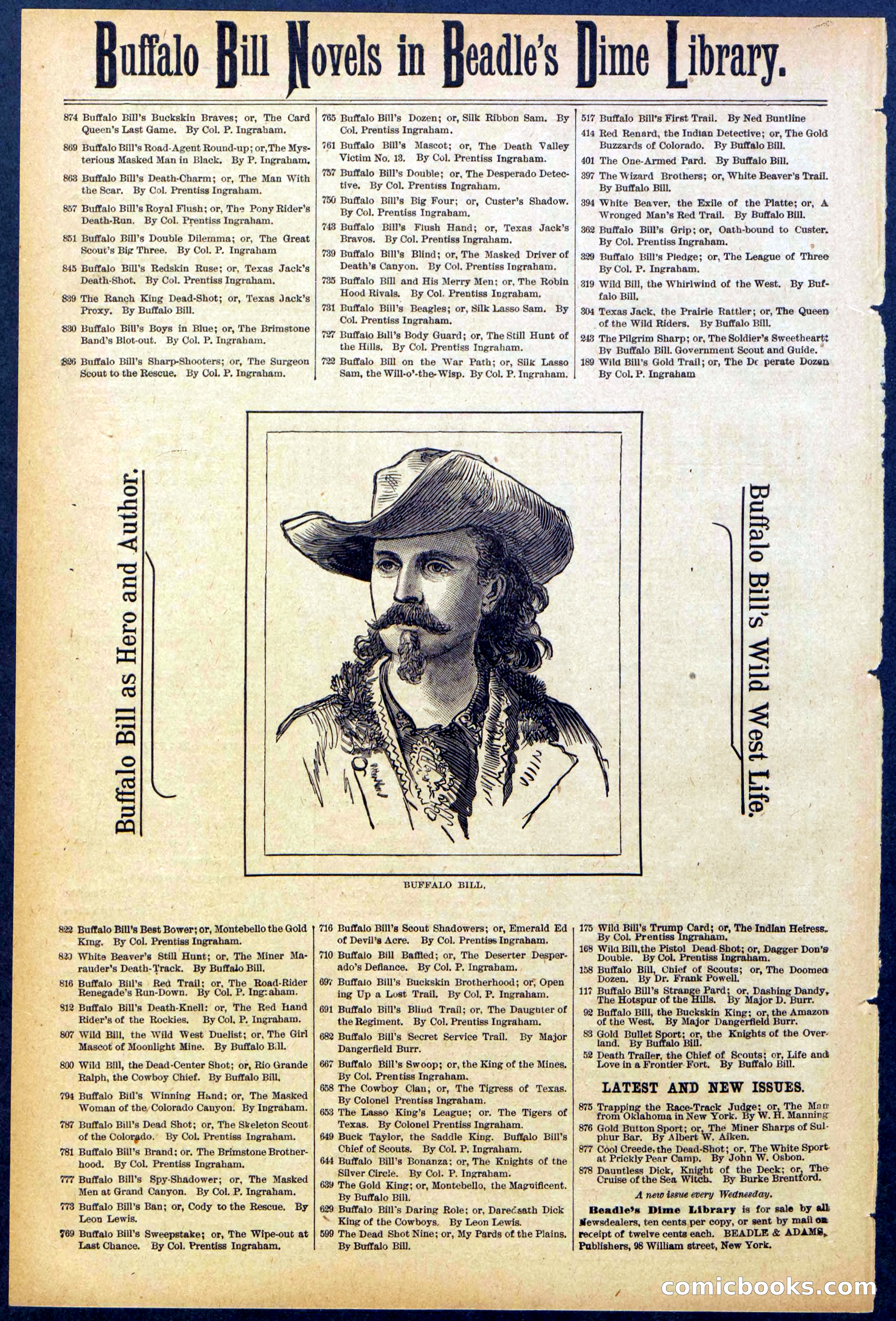 Beadle's Dime Library No. 876 — page 32 of 32