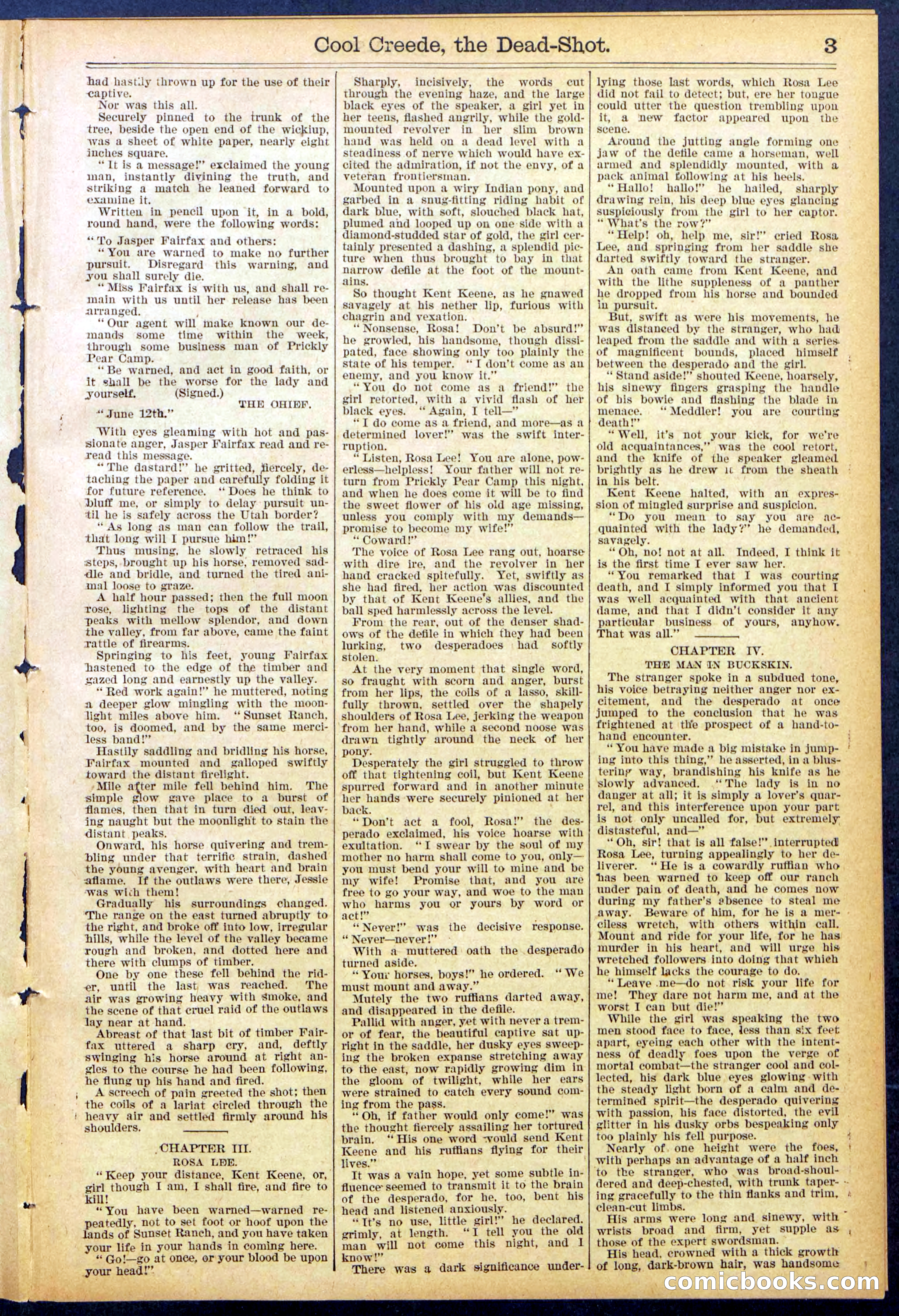 Beadle's Dime Library No. 877 — page 3 of 32