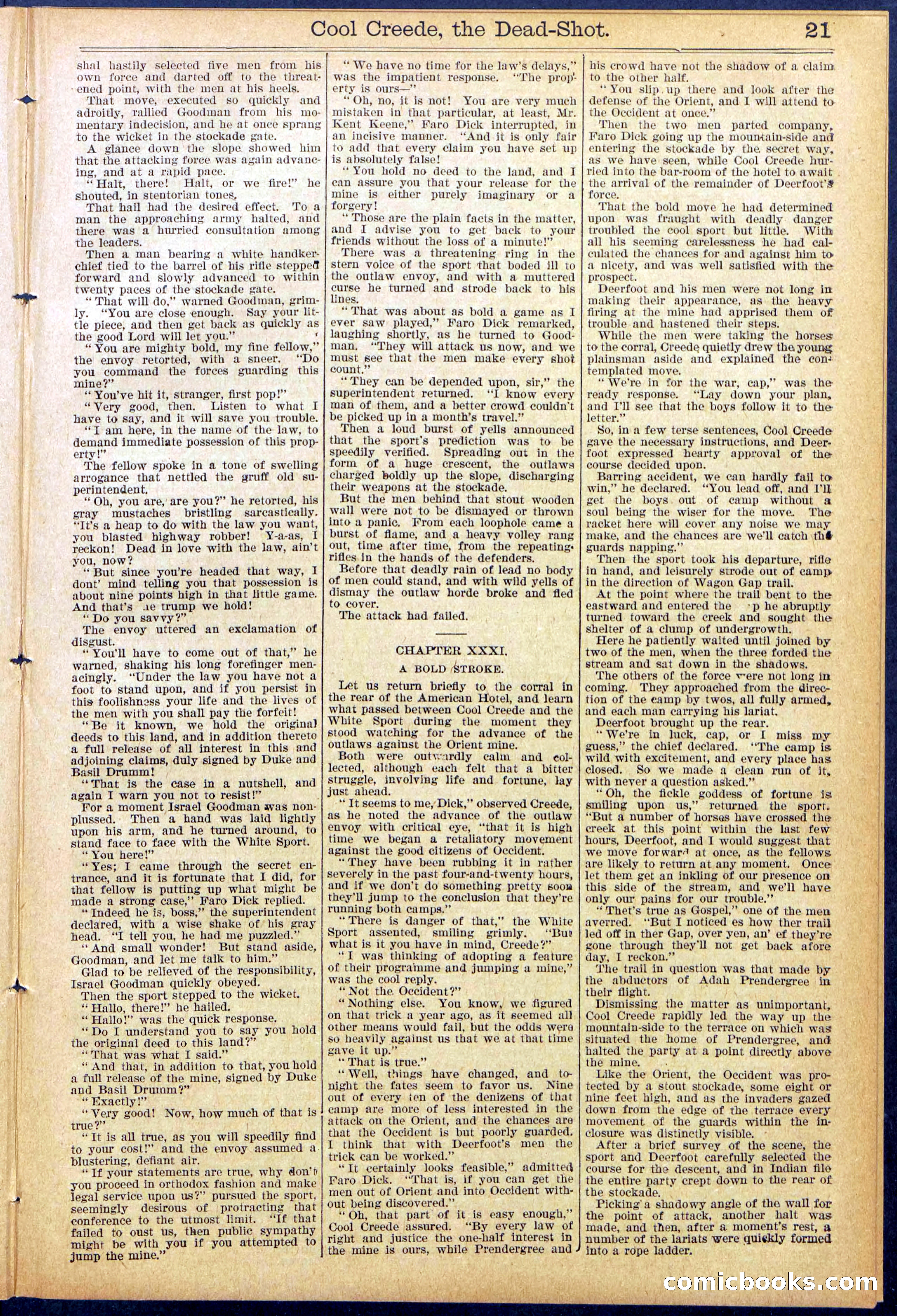 Beadle's Dime Library No. 877 — page 21 of 32