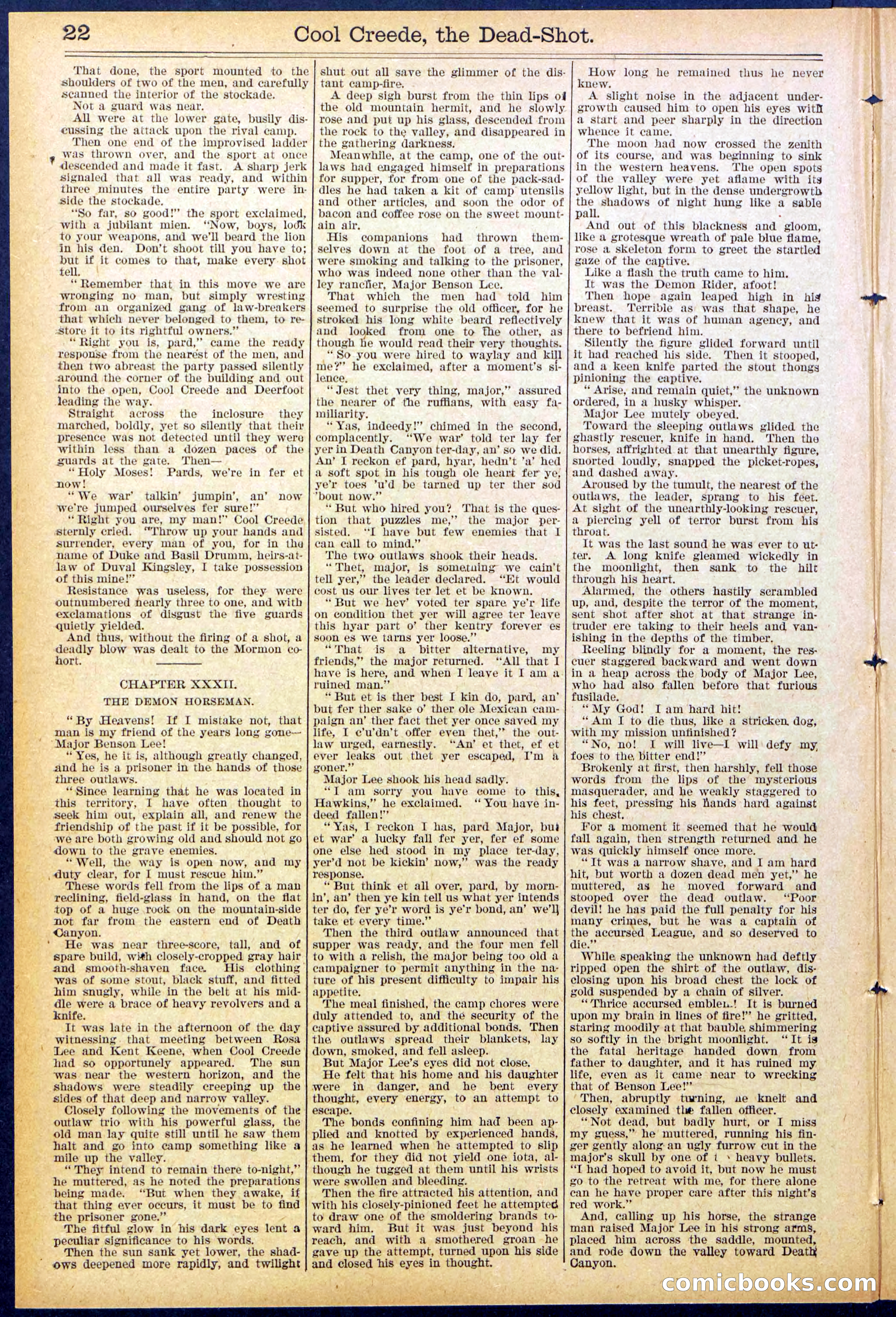 Beadle's Dime Library No. 877 — page 22 of 32