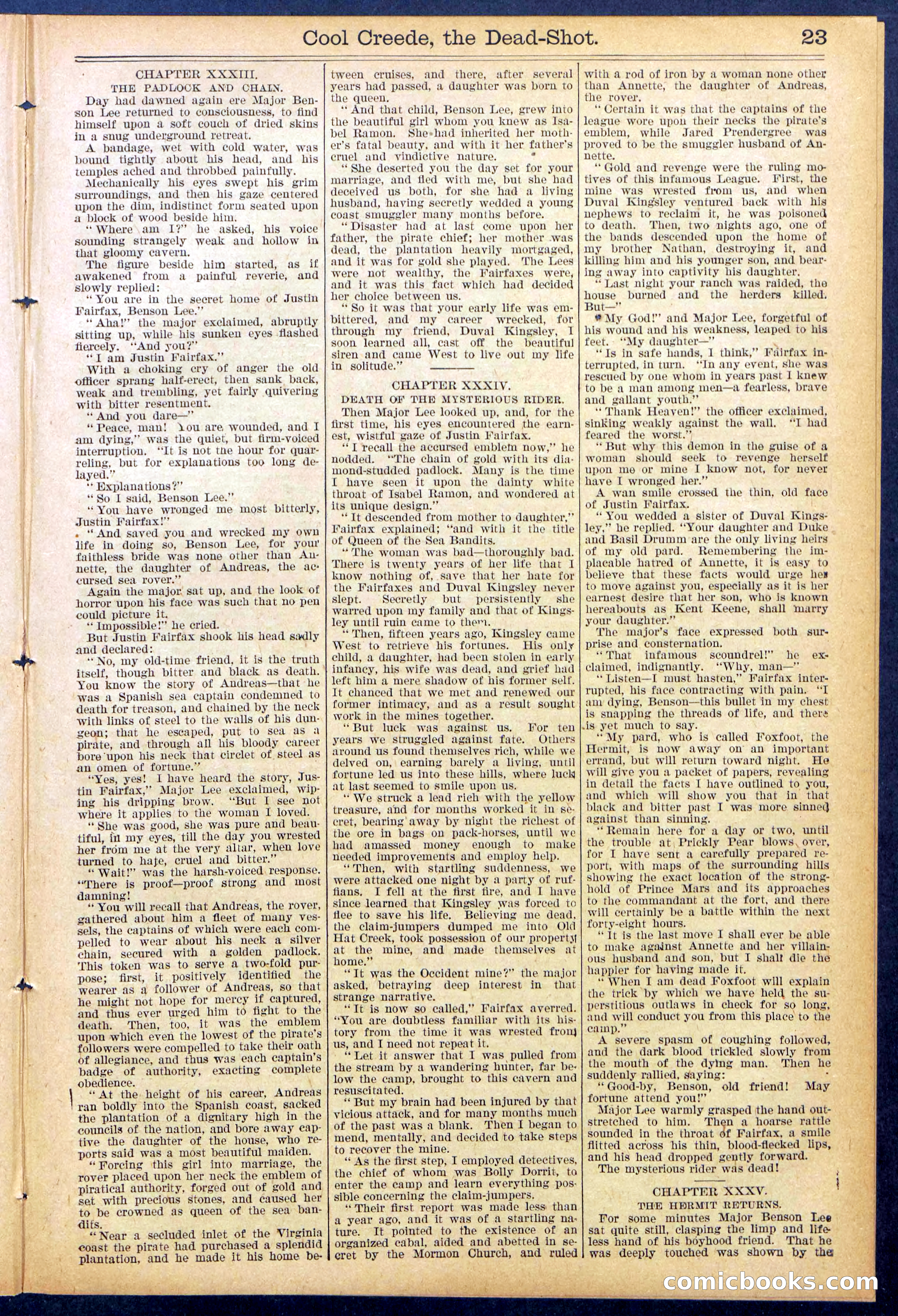 Beadle's Dime Library No. 877 — page 23 of 32