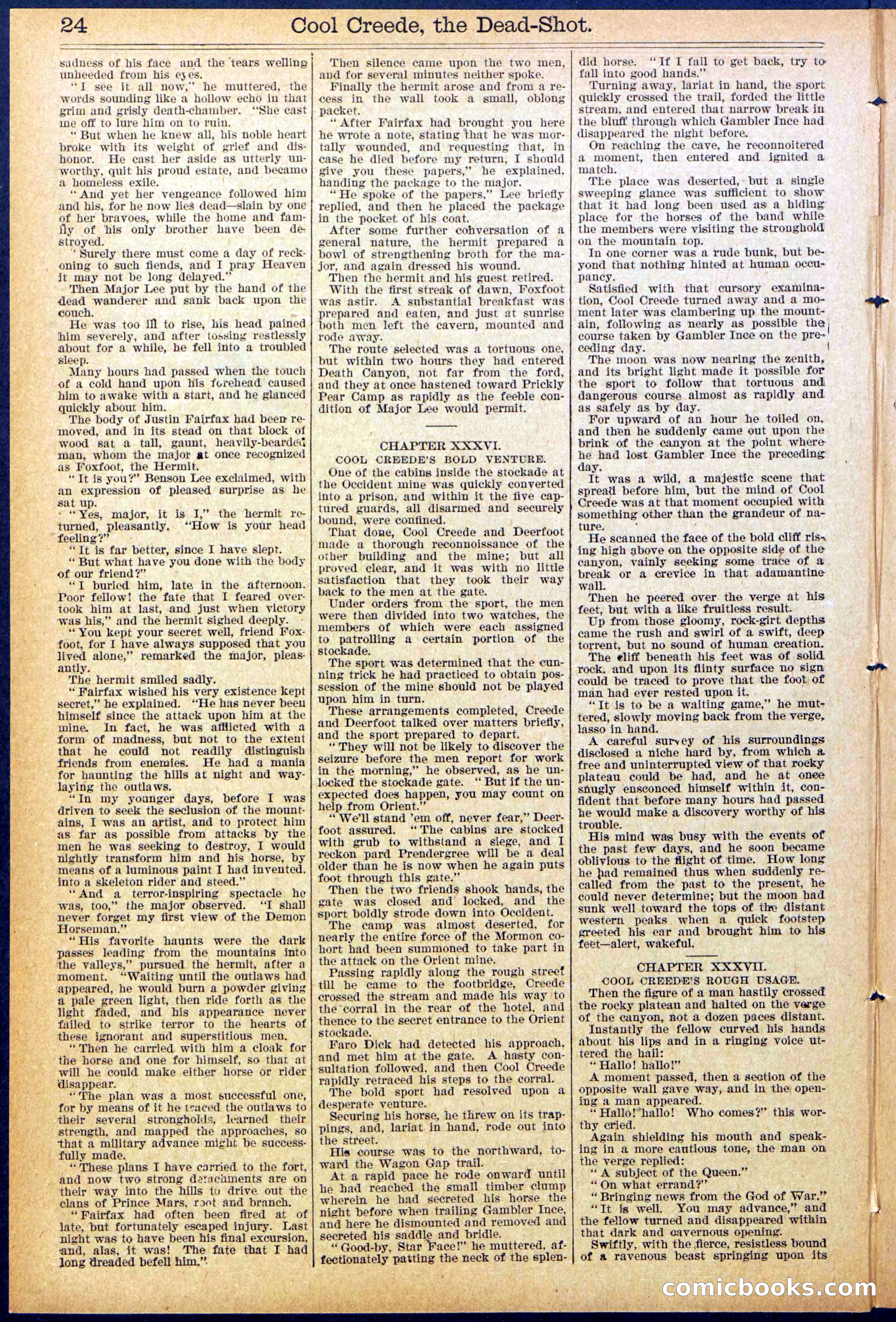 Beadle's Dime Library No. 877 — page 24 of 32
