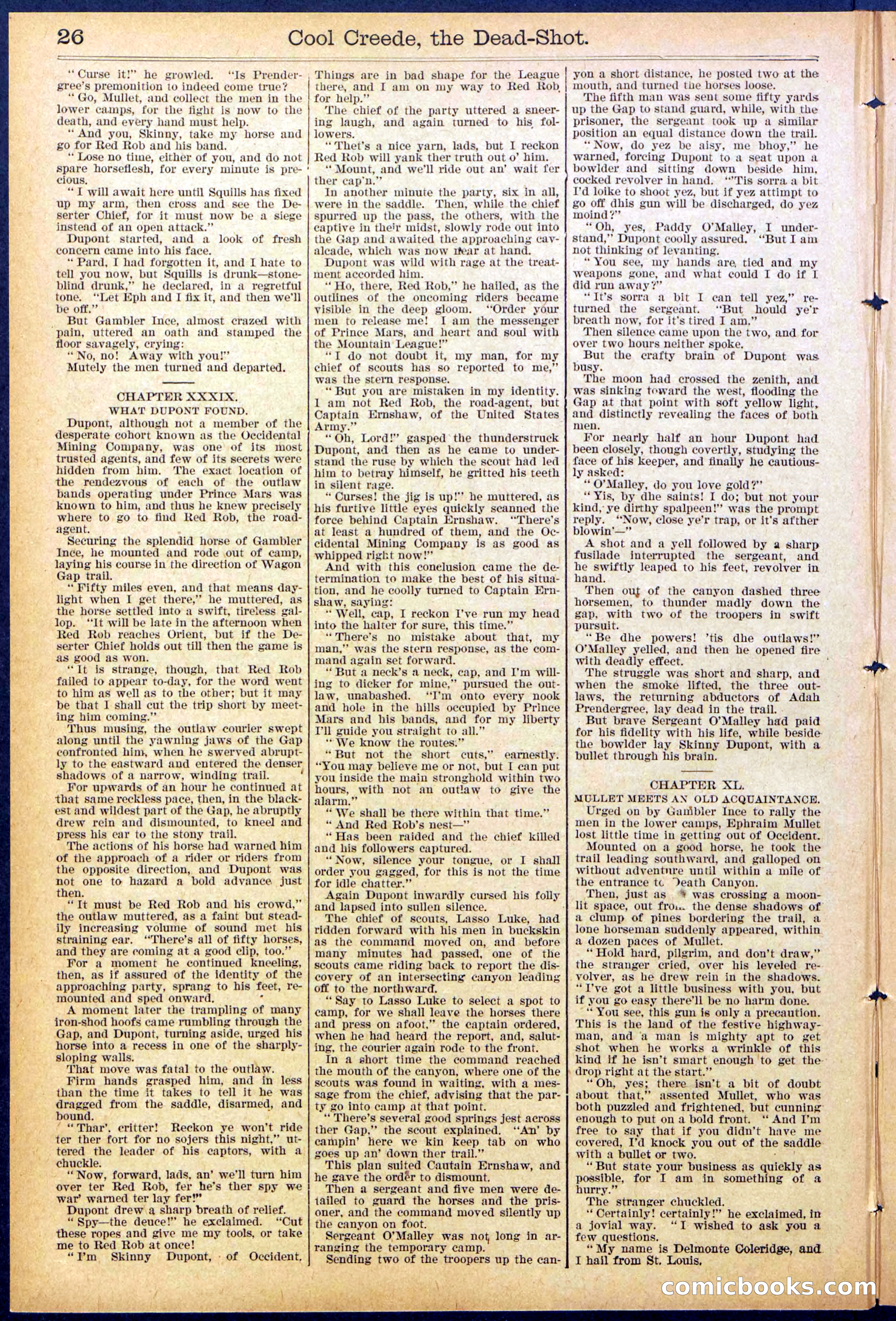 Beadle's Dime Library No. 877 — page 26 of 32