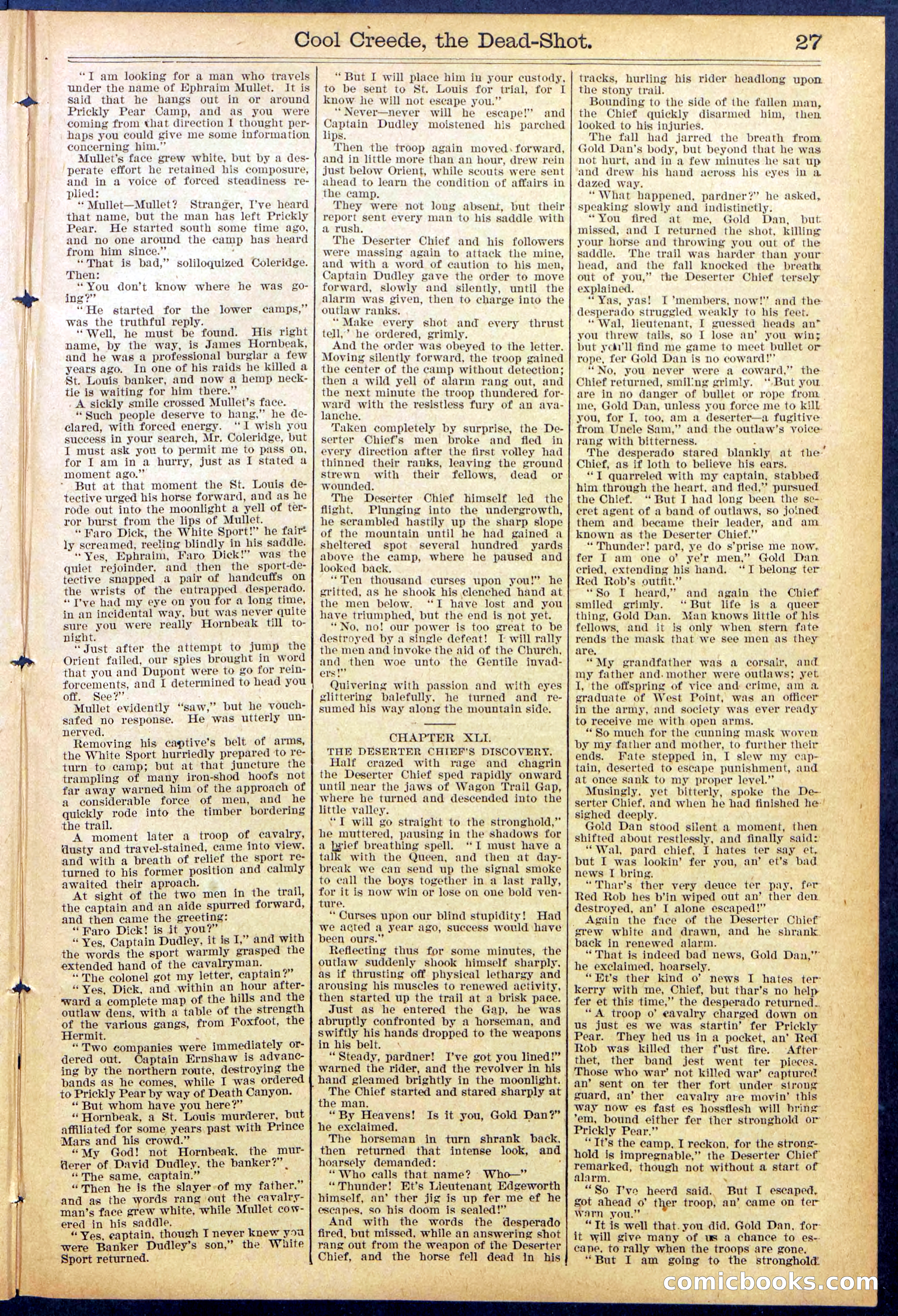 Beadle's Dime Library No. 877 — page 27 of 32