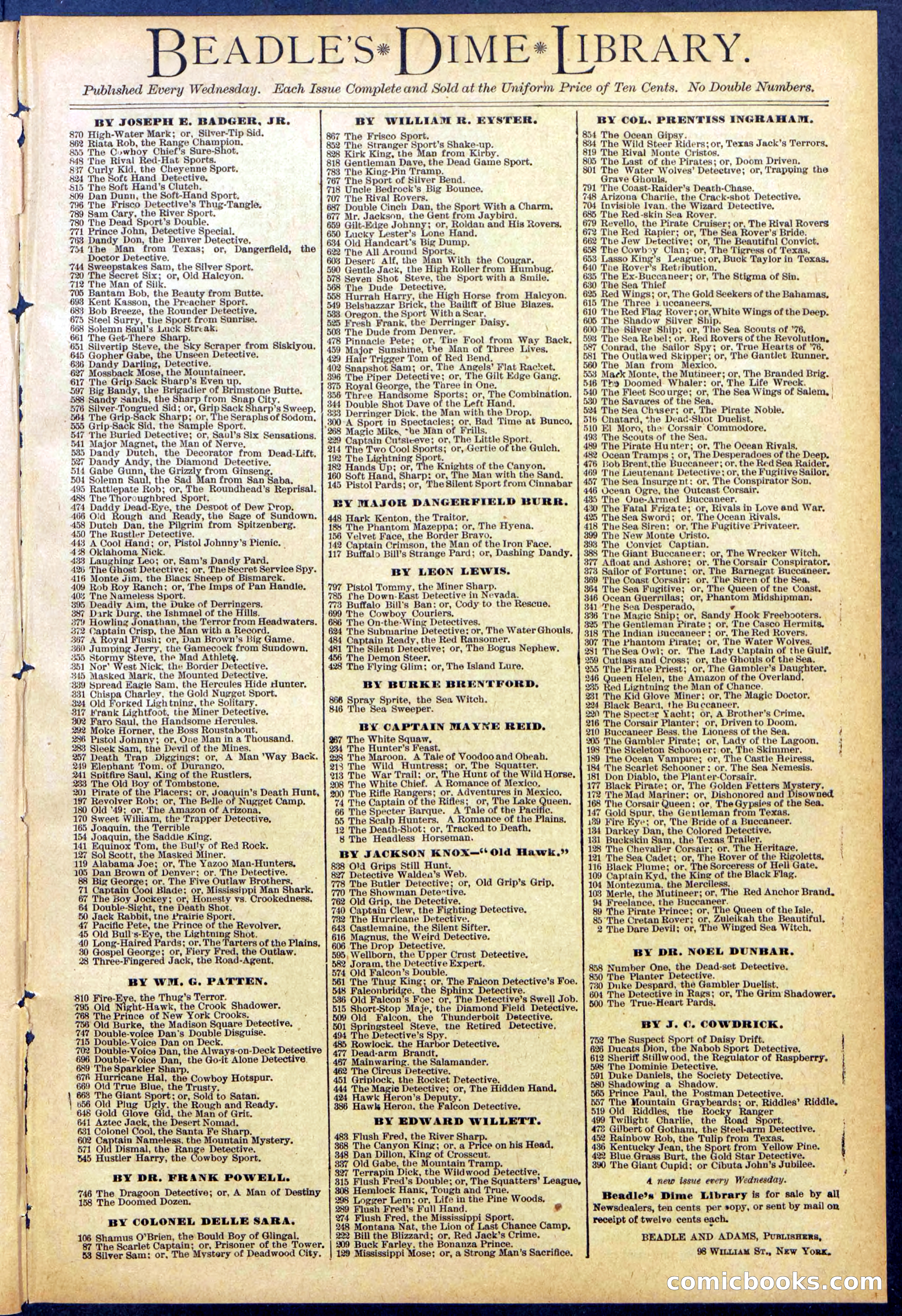 Beadle's Dime Library No. 877 — page 31 of 32