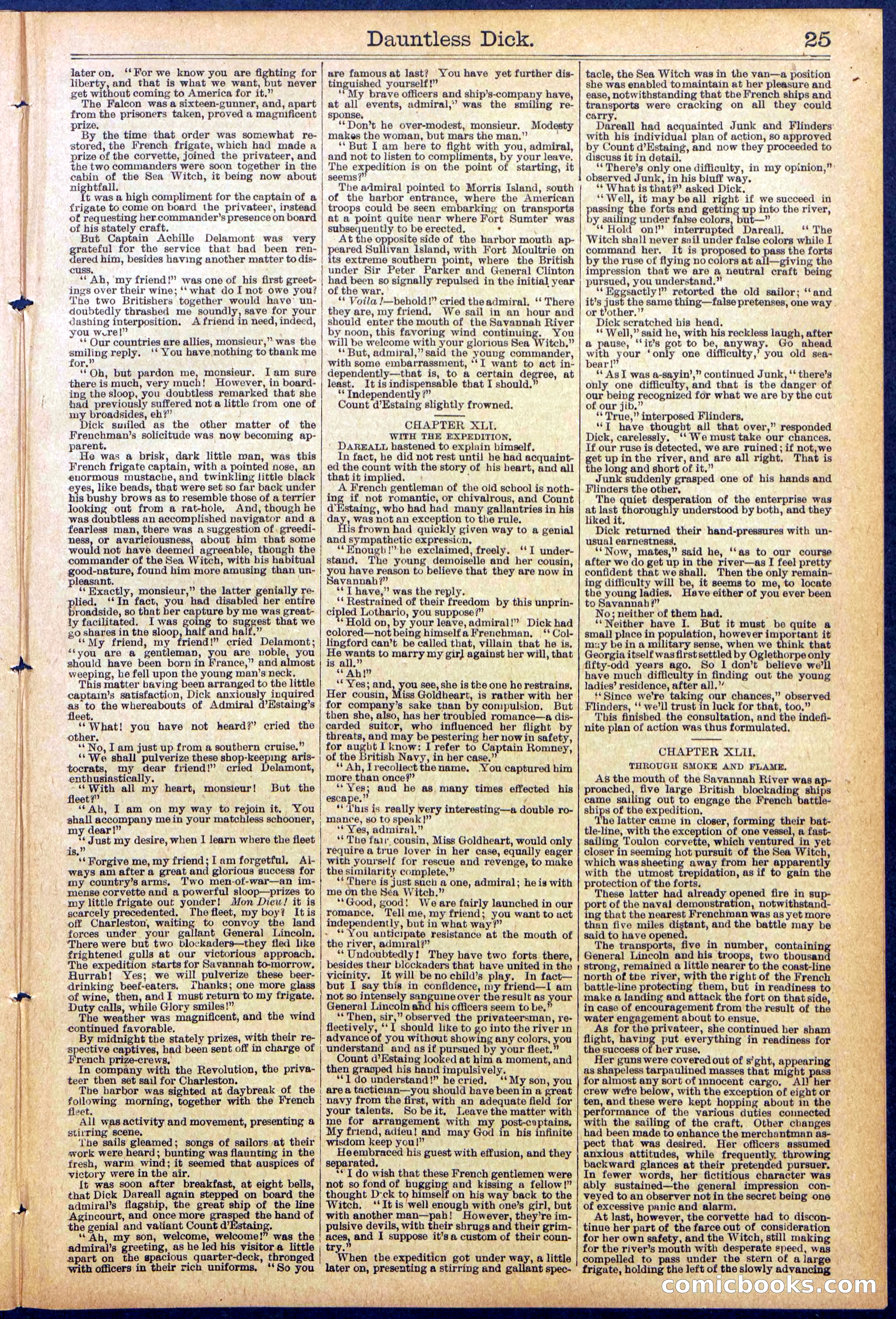 Beadle's Dime Library No. 878 — page 25: Pulp Fiction, 1895