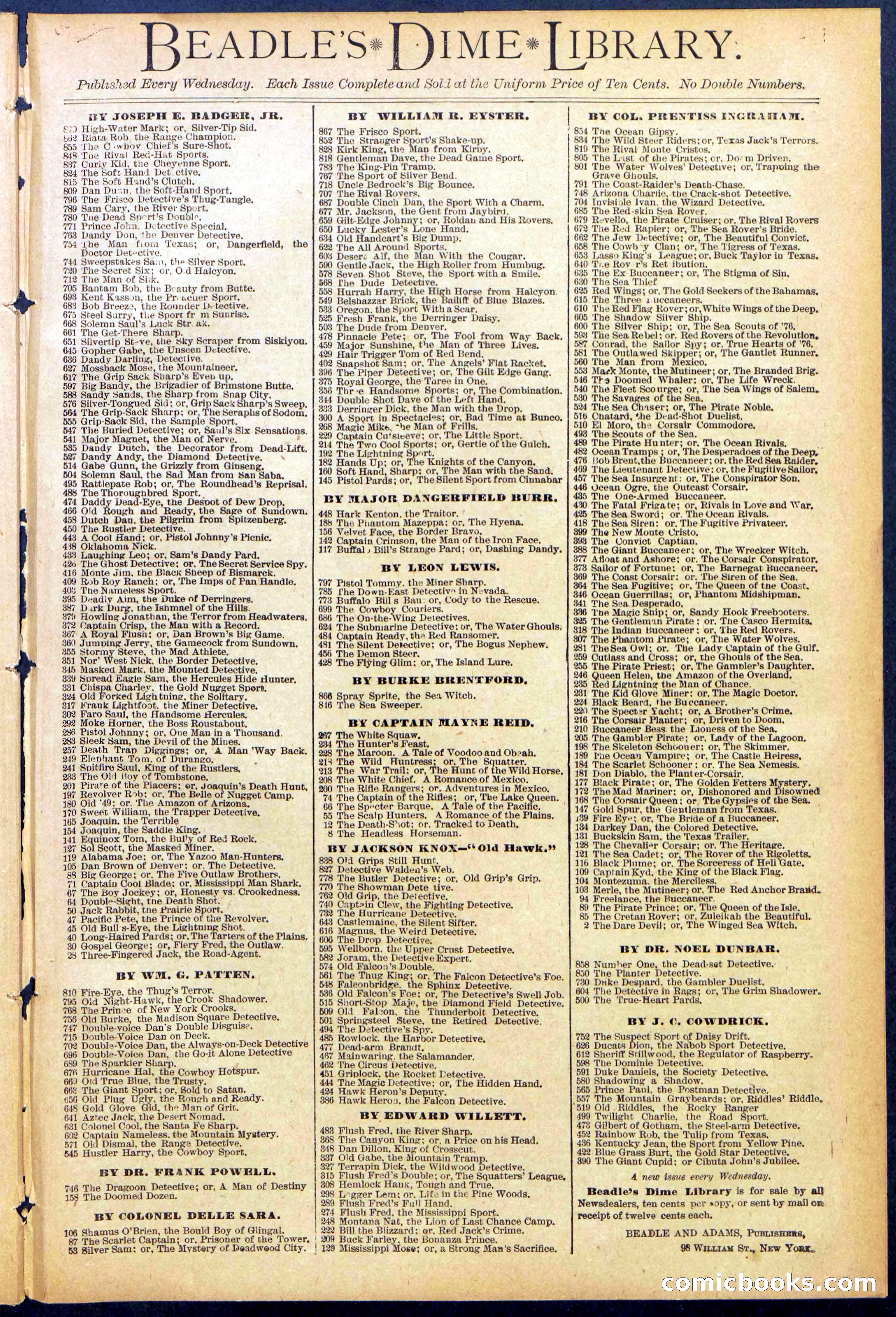 Beadle's New York Dime Library, No. 882 — page 29 of 32