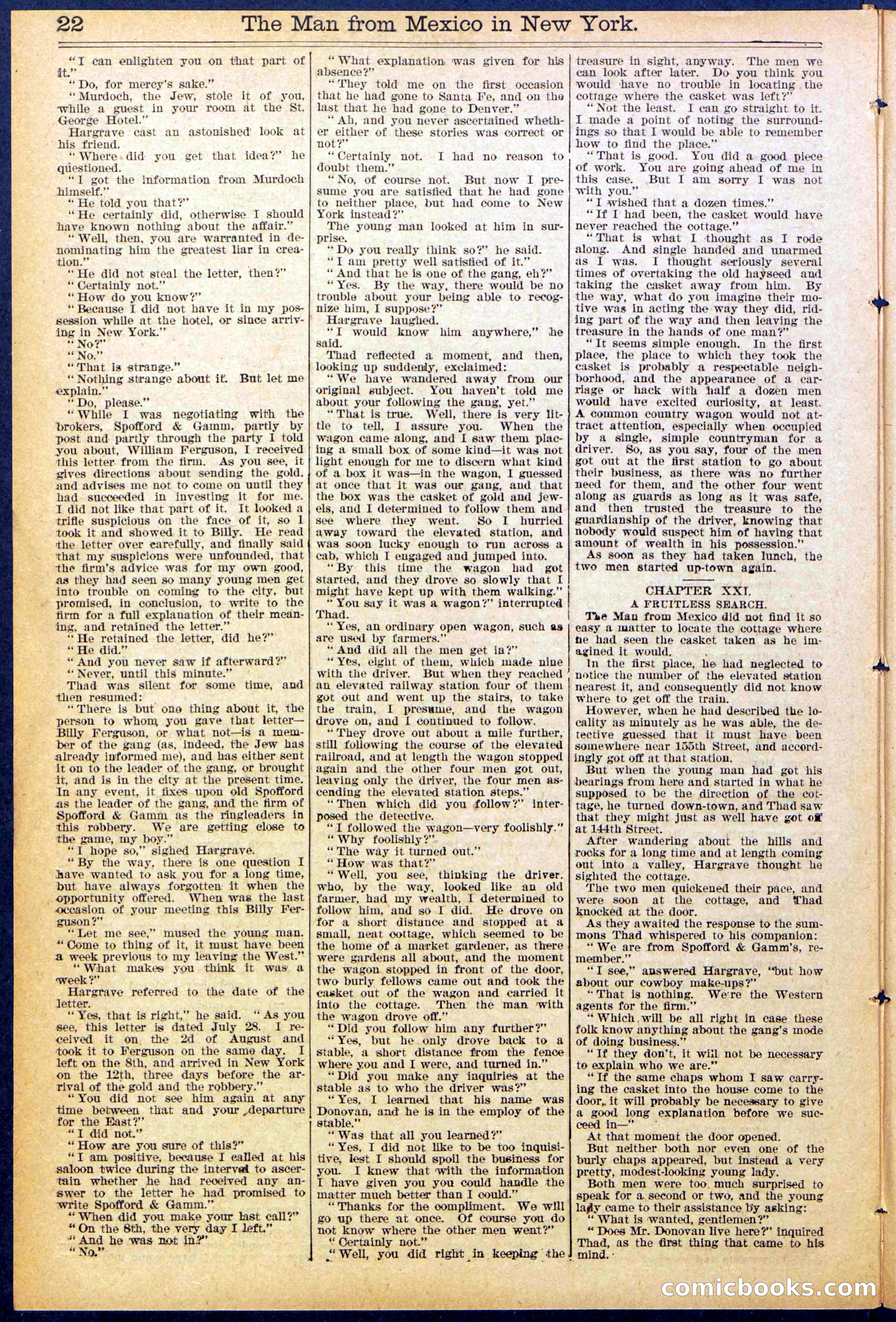 Beadle's New York Dime Library No. 883 — page 22 of 32