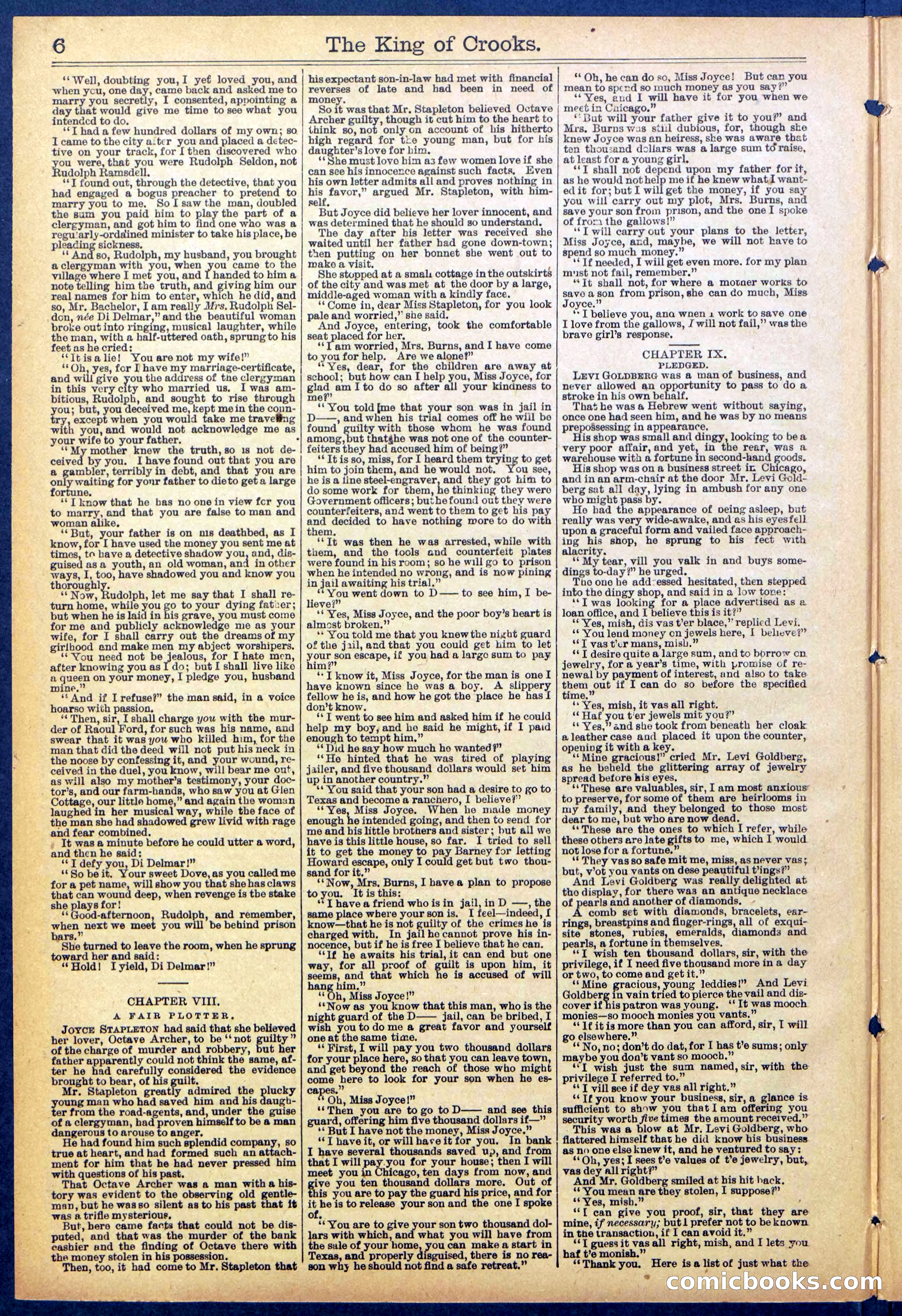 Beadle's New York Dime Library No. 886 — page 6 of 32
