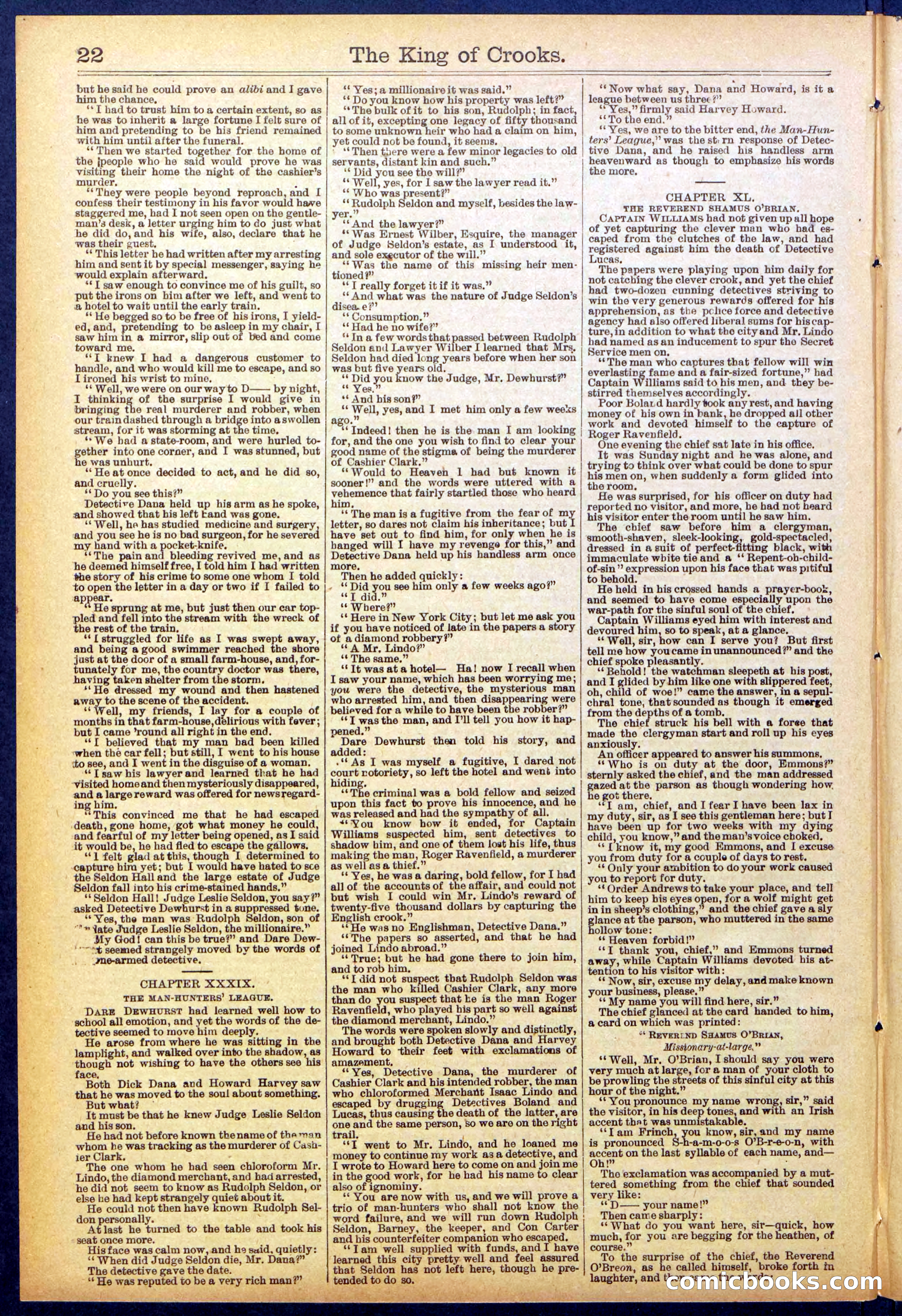 Beadle's New York Dime Library No. 886 — page 22 of 32