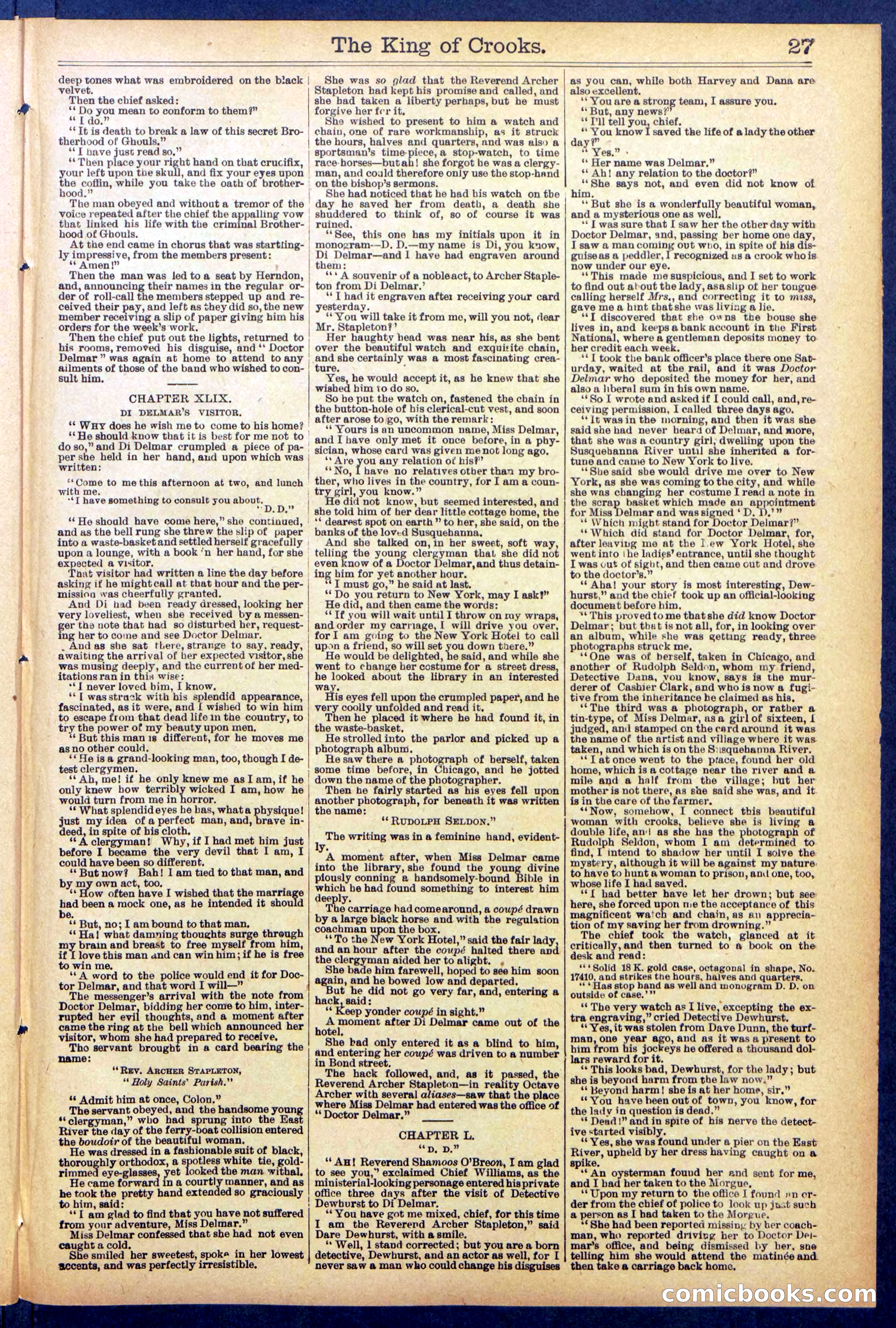 Beadle's New York Dime Library No. 886 — page 27 of 32