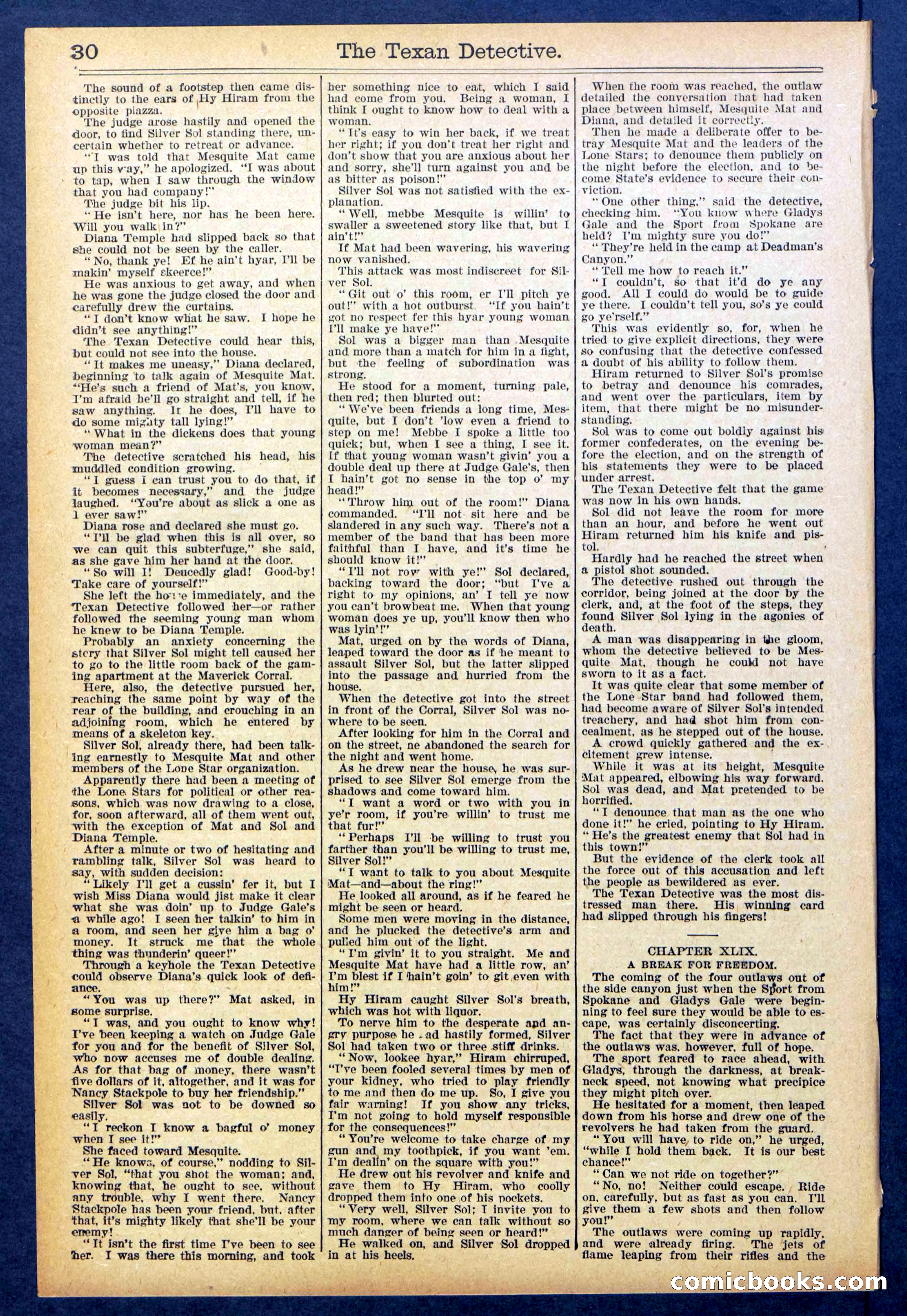 Beadle's New York Dime Library No. 887 — page 30 of 32