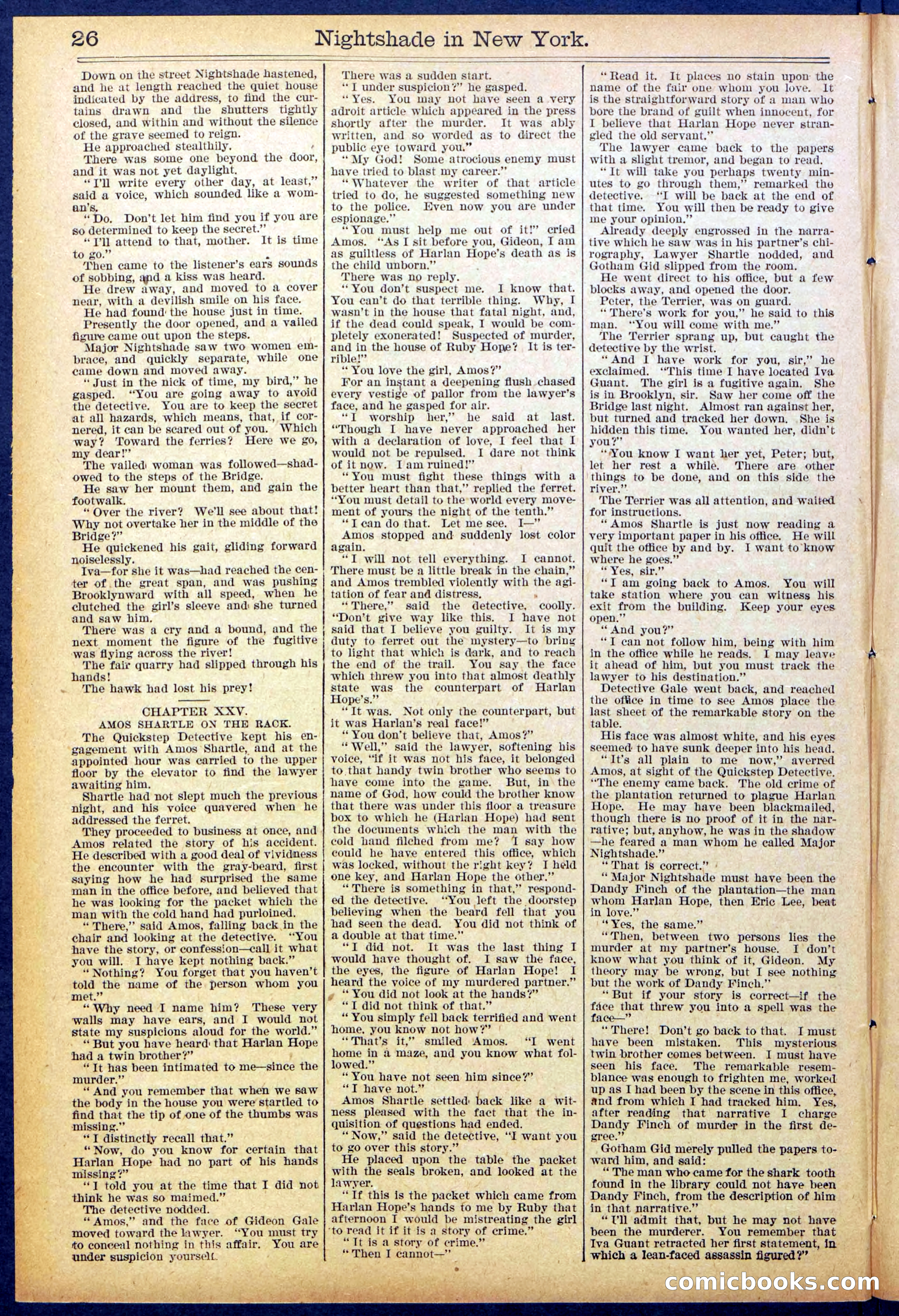 Beadle's New York Dime Library No. 888 — page 26 of 32