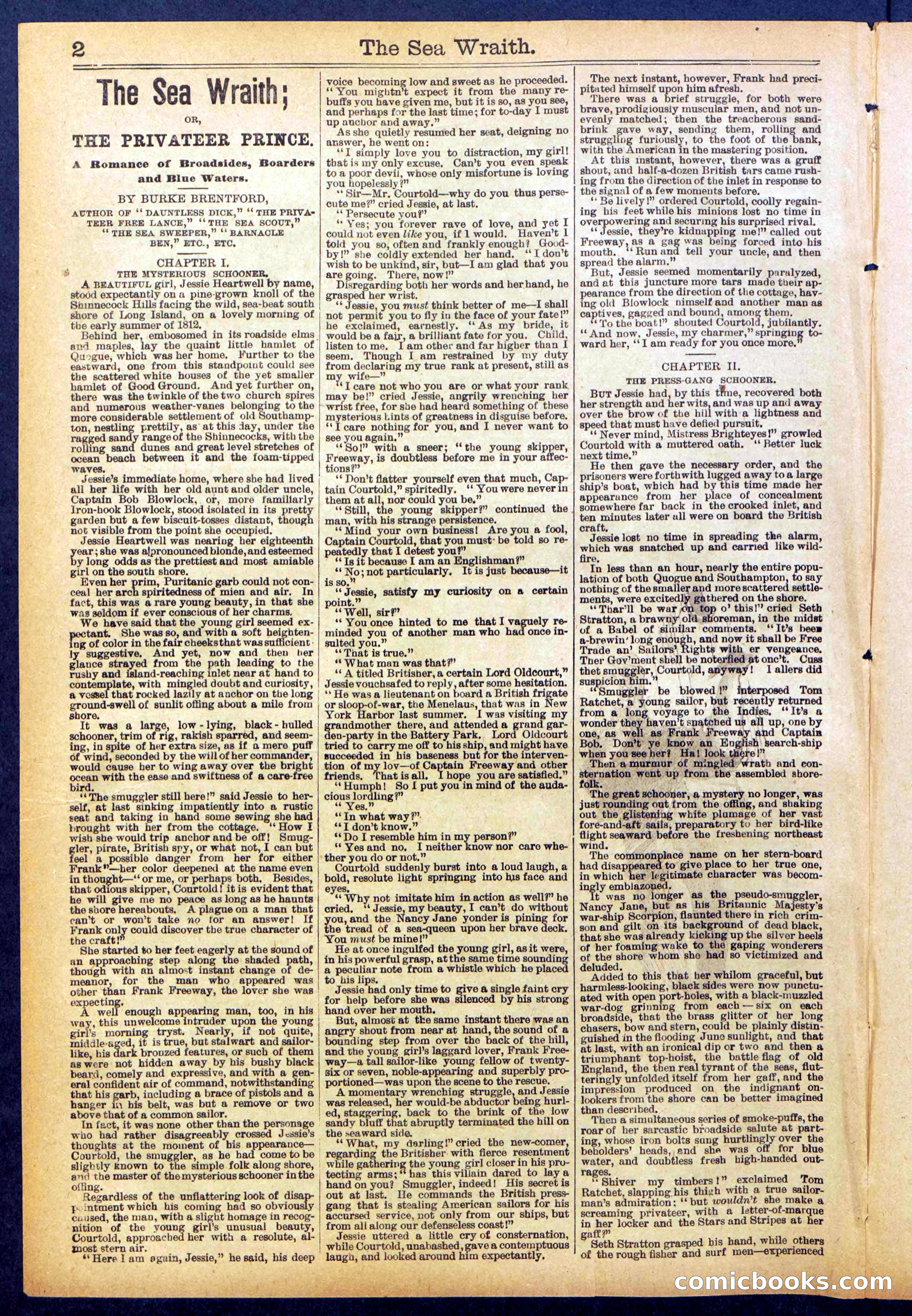 Beadle's Dime Library No. 889: Sea Wraith Driftford — page 2 of 32