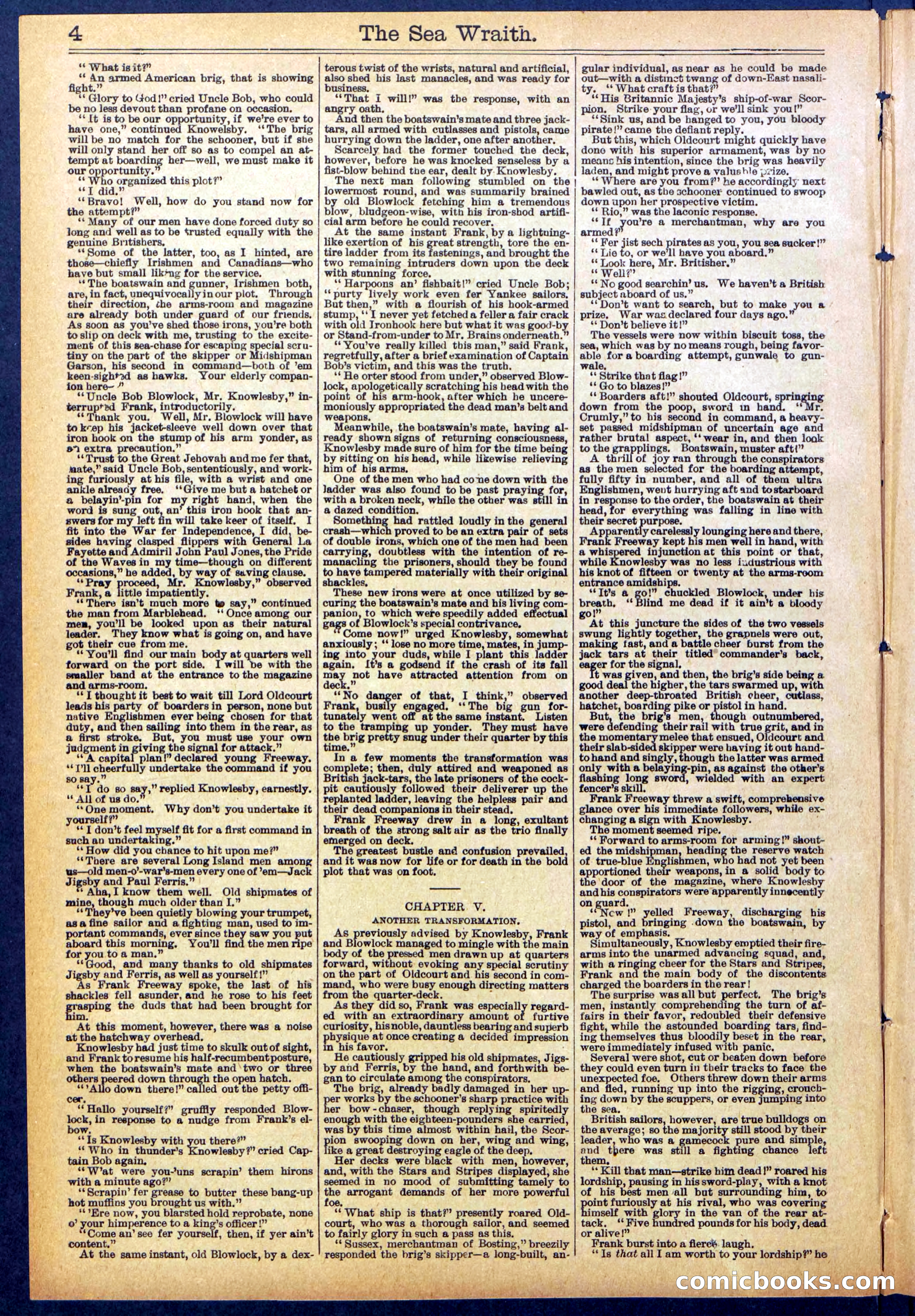 Beadle's Dime Library No. 889: Sea Wraith Driftford — page 4 of 32