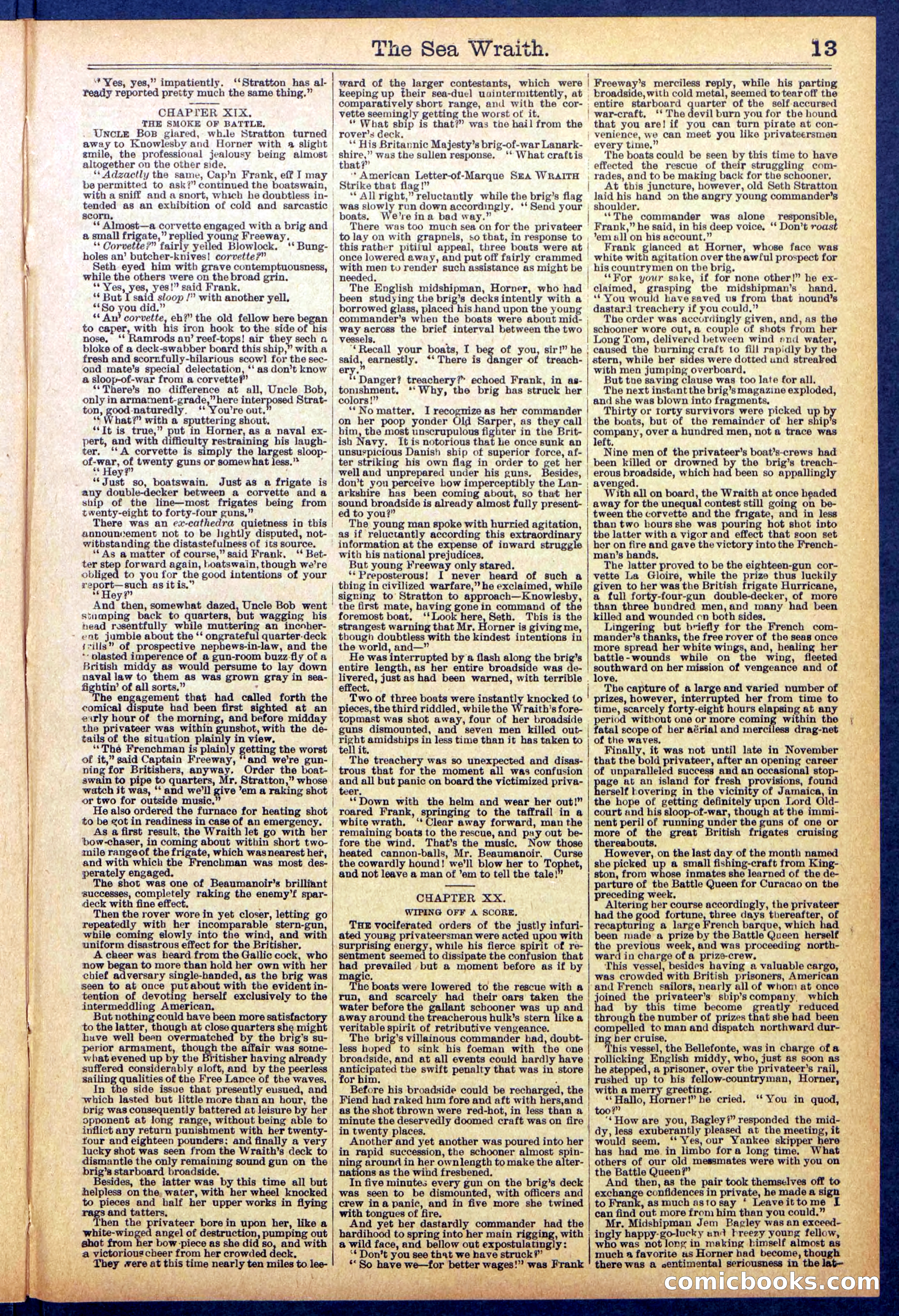 Beadle's Dime Library No. 889: Sea Wraith Driftford — page 13 of 32