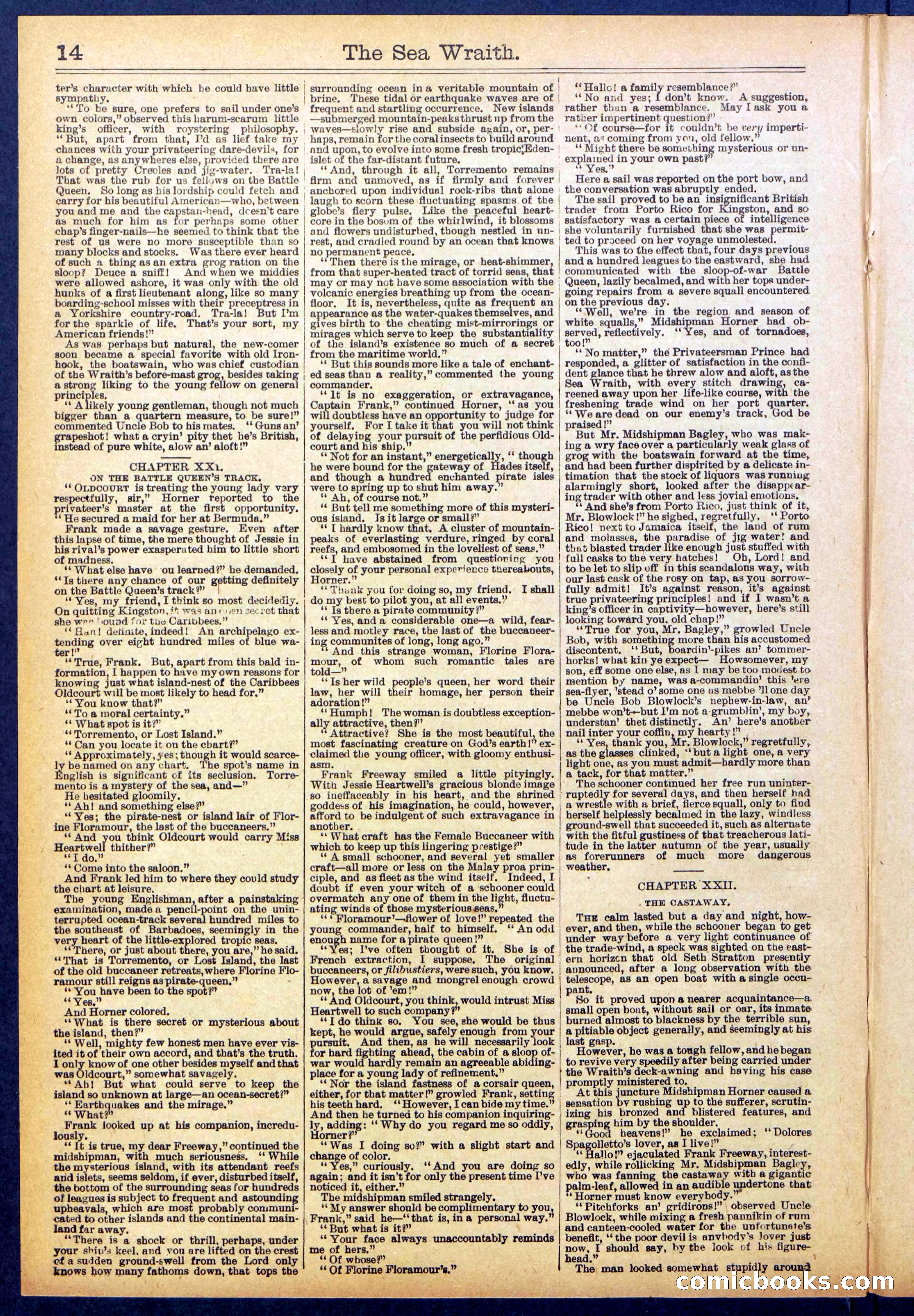 Beadle's Dime Library No. 889: Sea Wraith Driftford — page 14 of 32