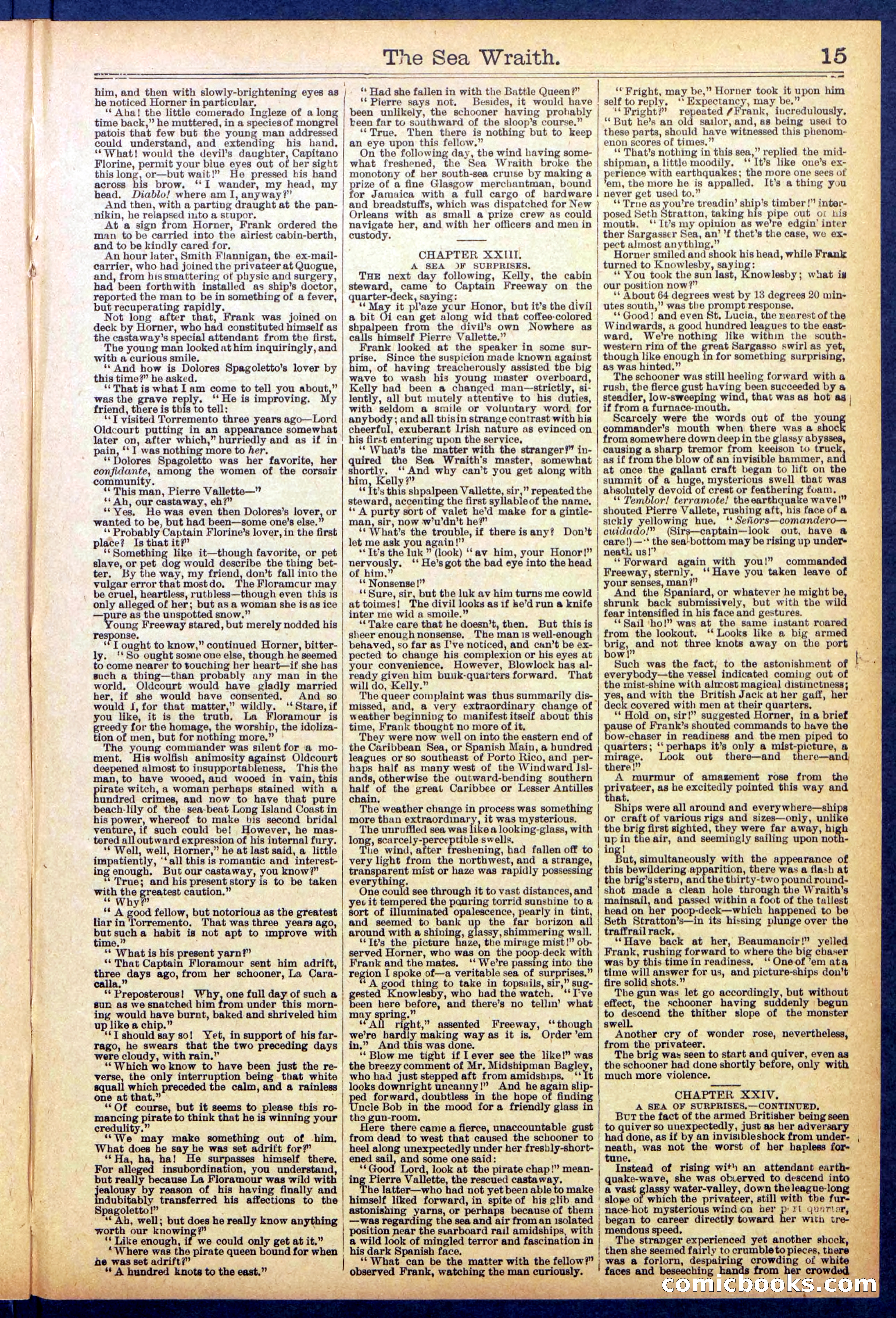 Beadle's Dime Library No. 889: Sea Wraith Driftford — page 15 of 32