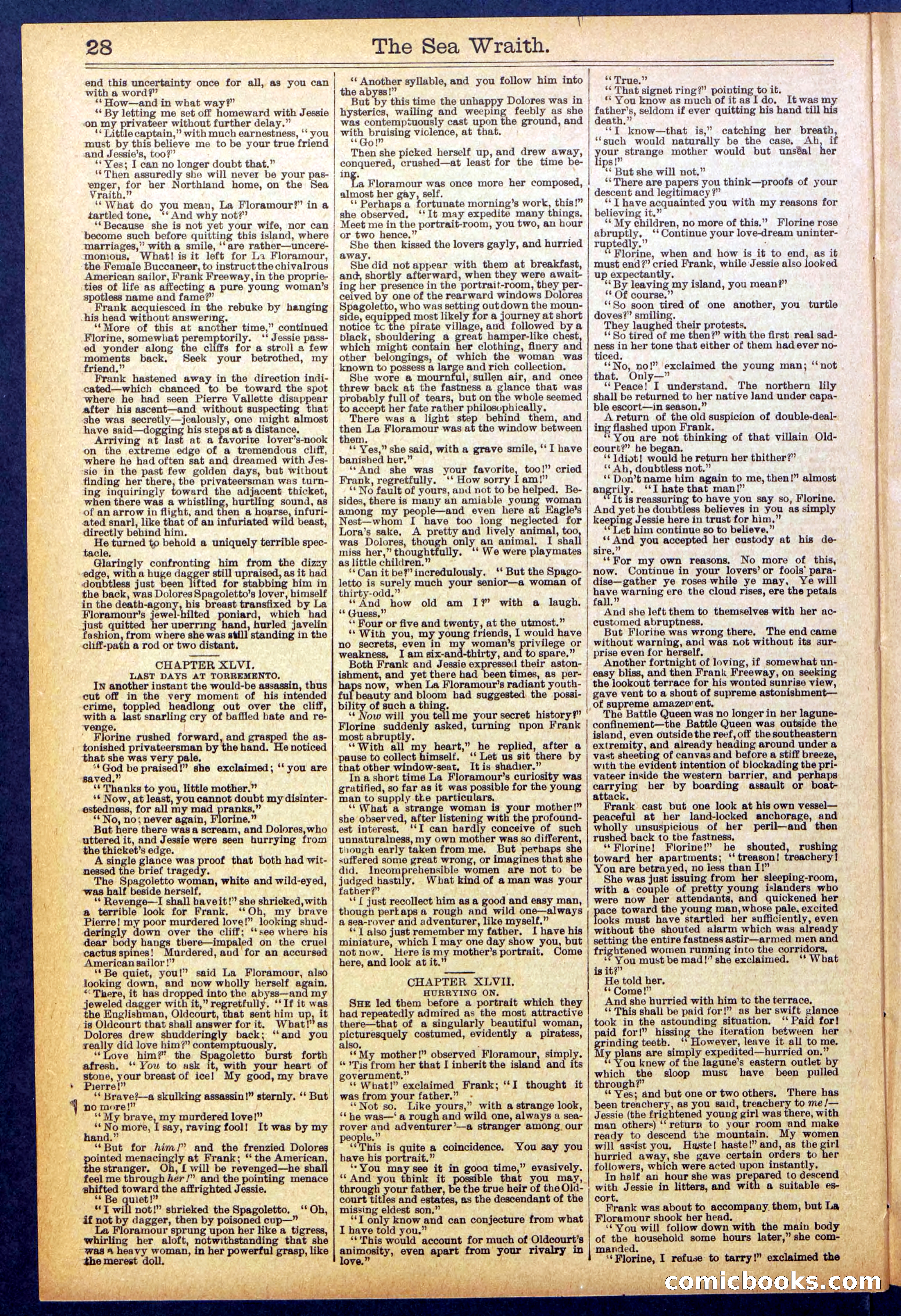Beadle's Dime Library No. 889: Sea Wraith Driftford — page 28 of 32