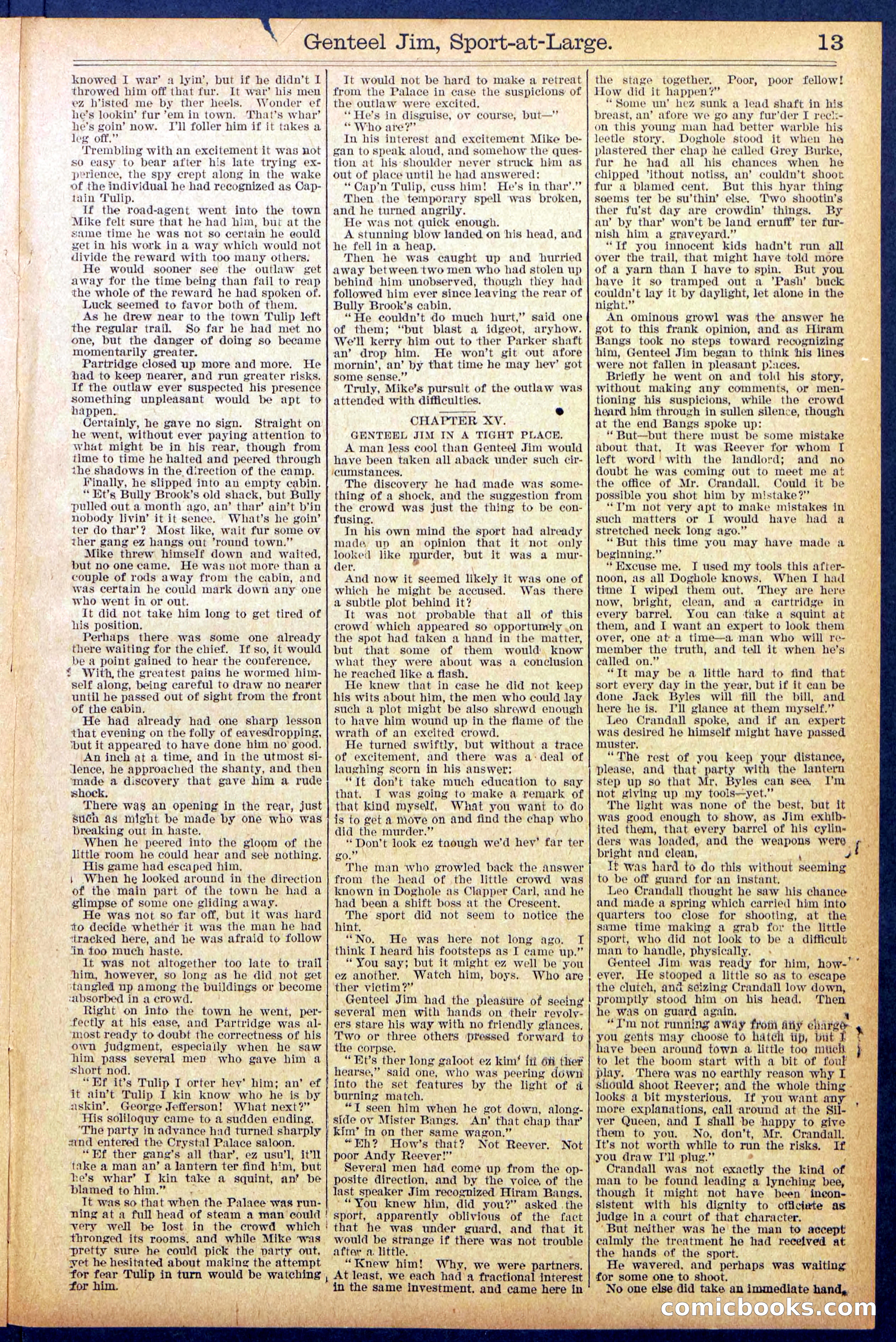 Beadle's Dime Library No. 891 — page 13 of 32