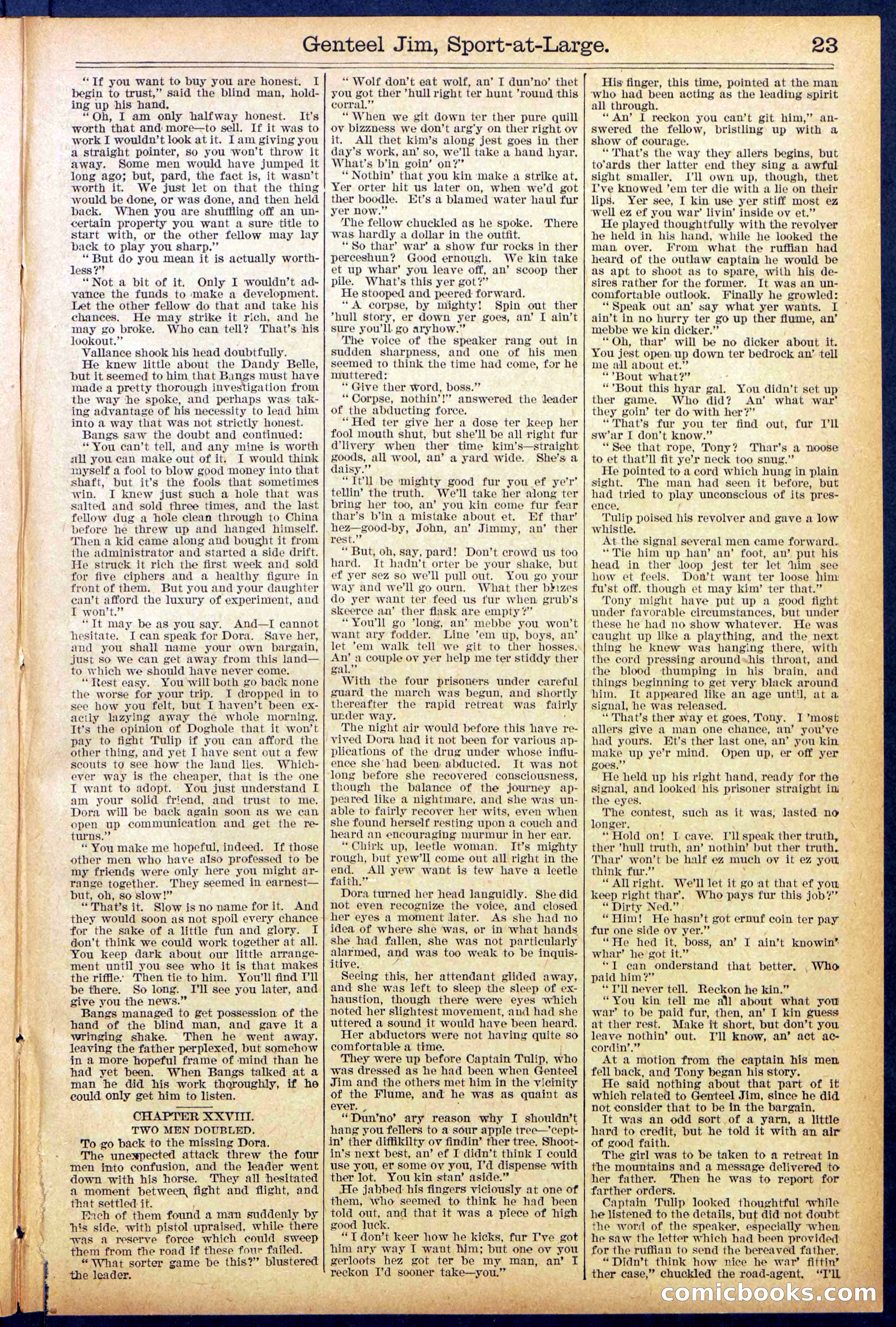 Beadle's Dime Library No. 891 — page 23 of 32