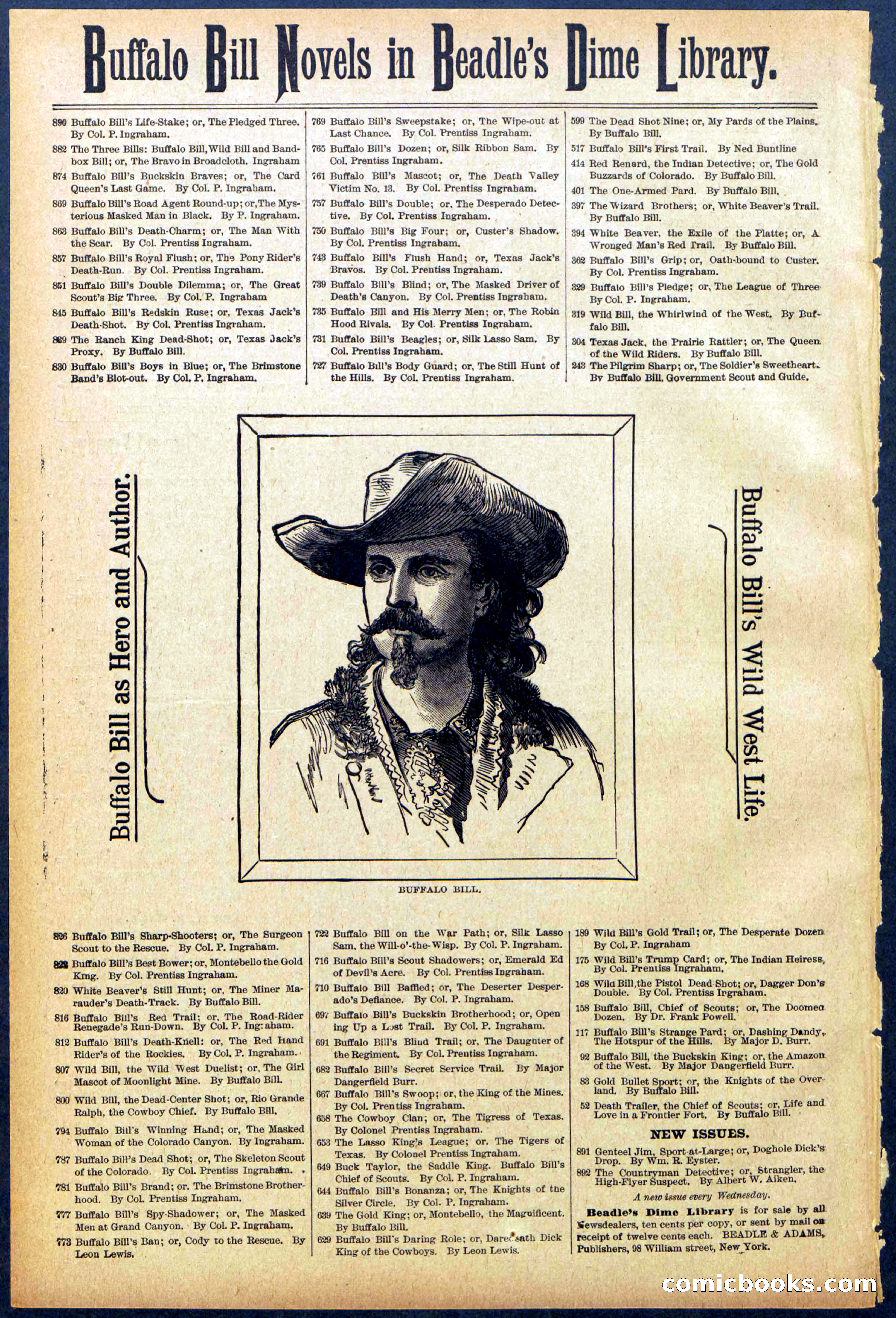 Beadle's Dime Library No. 891 — page 32 of 32