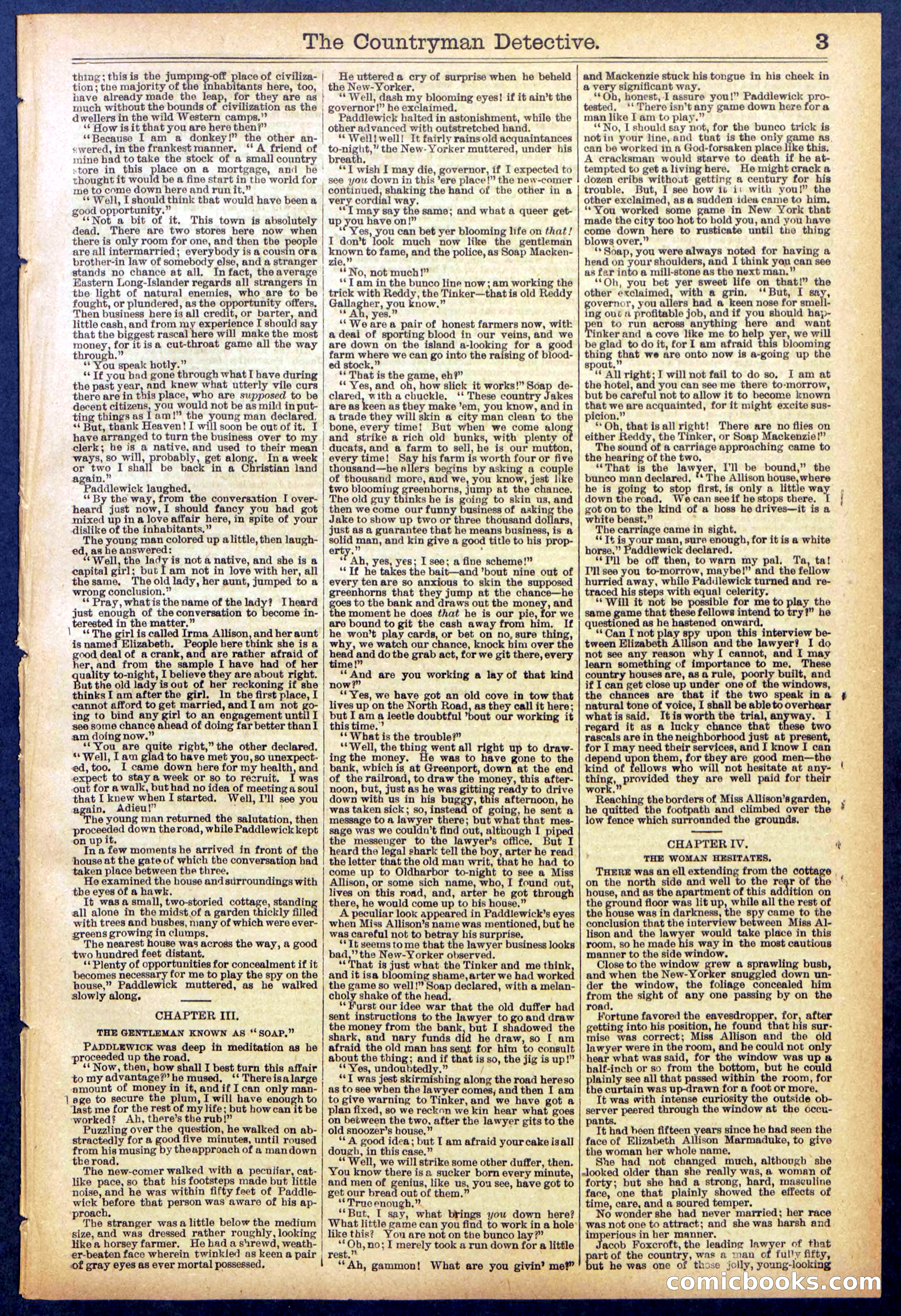 Beadle's Dime Library No. 892 — page 3 of 32