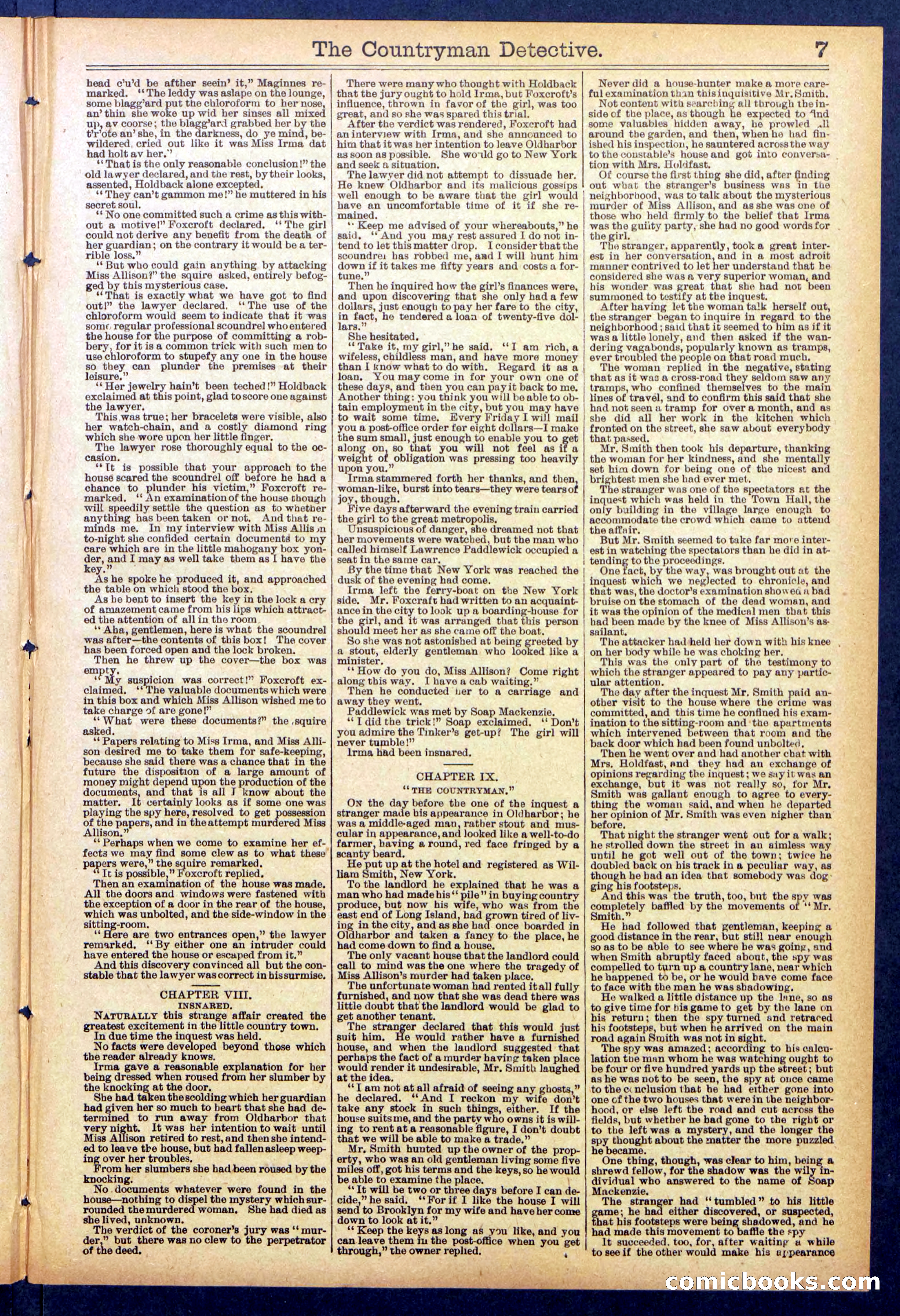 Beadle's Dime Library No. 892 — page 7 of 32