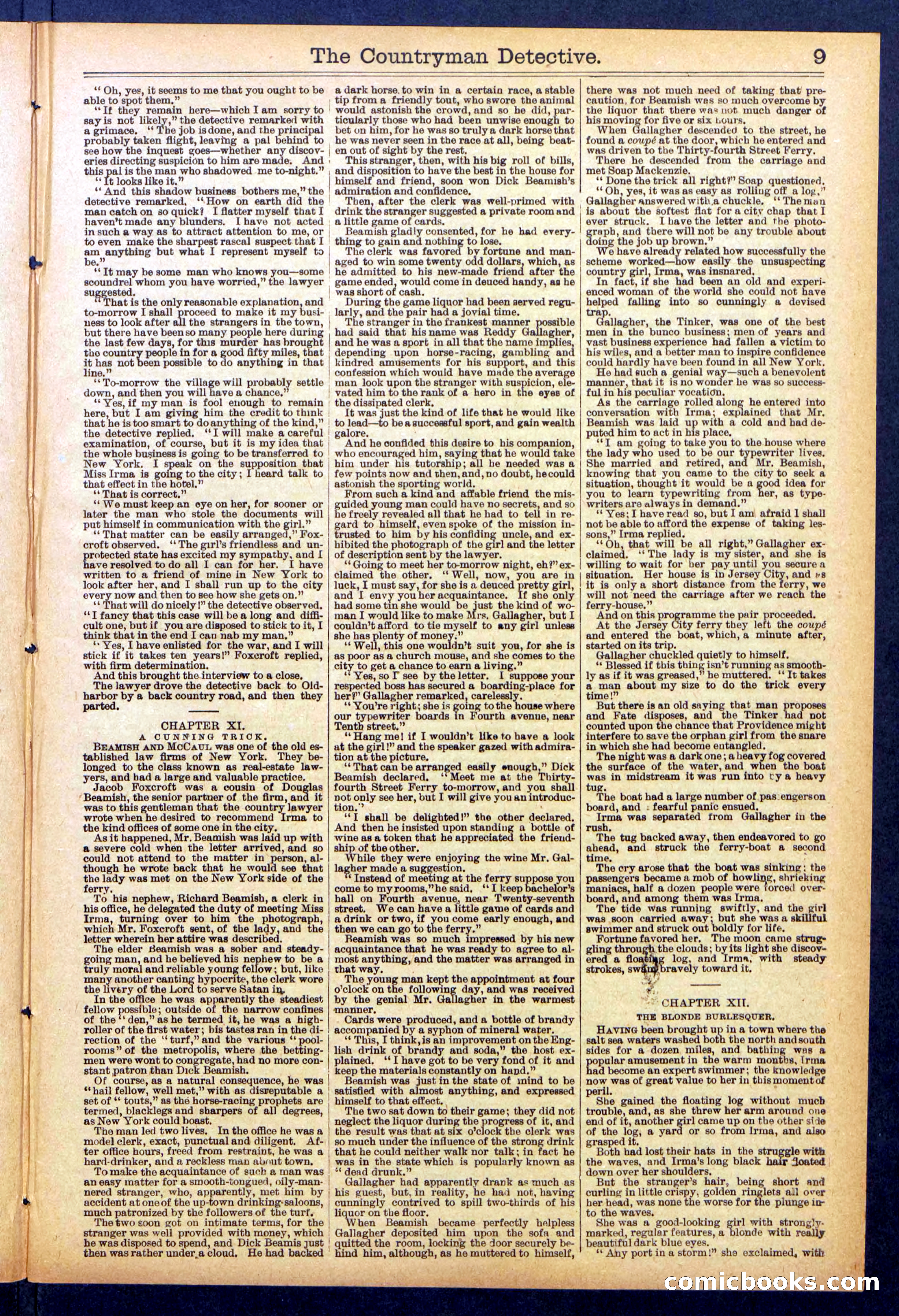 Beadle's Dime Library No. 892 — page 9 of 32