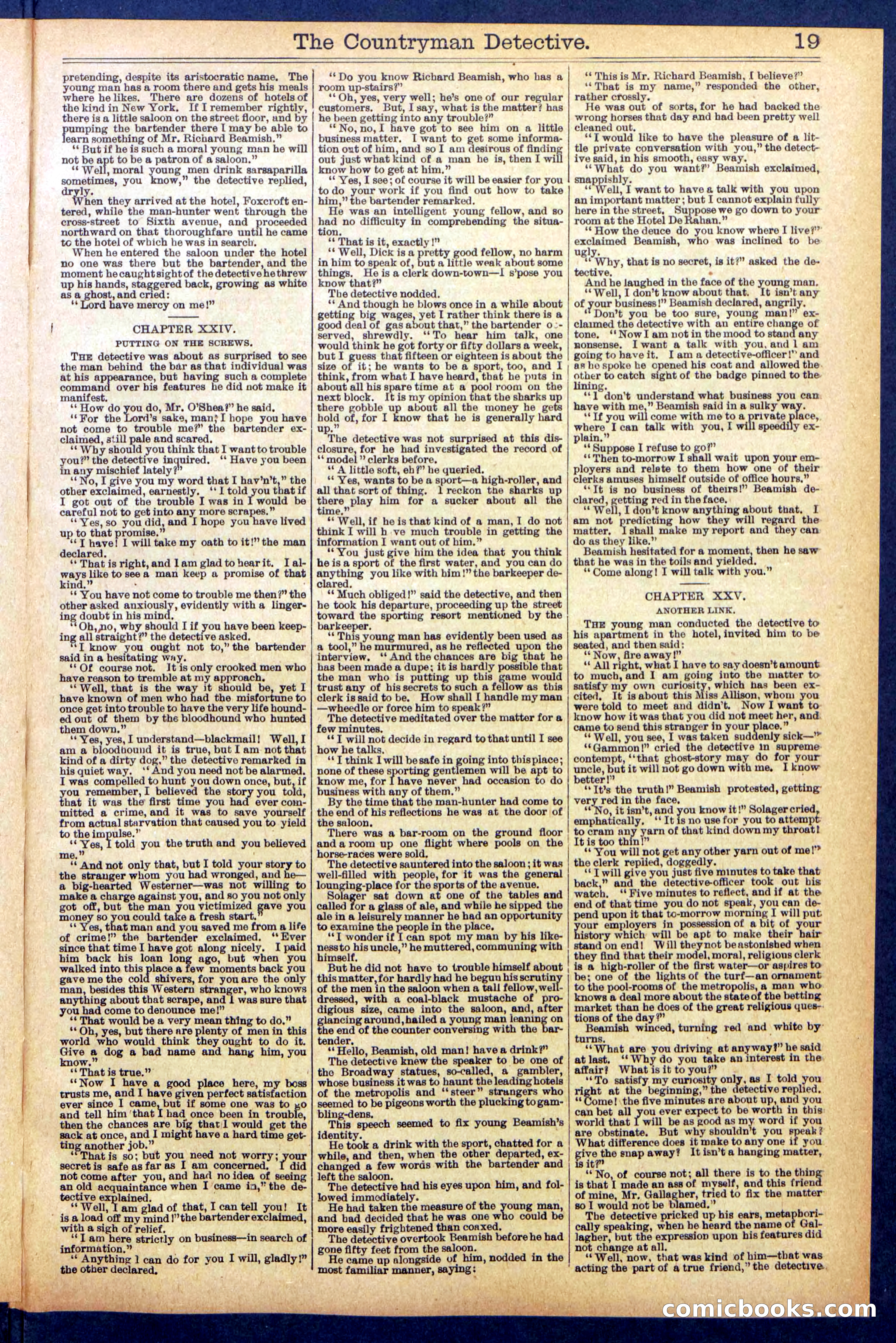 Beadle's Dime Library No. 892 — page 19 of 32