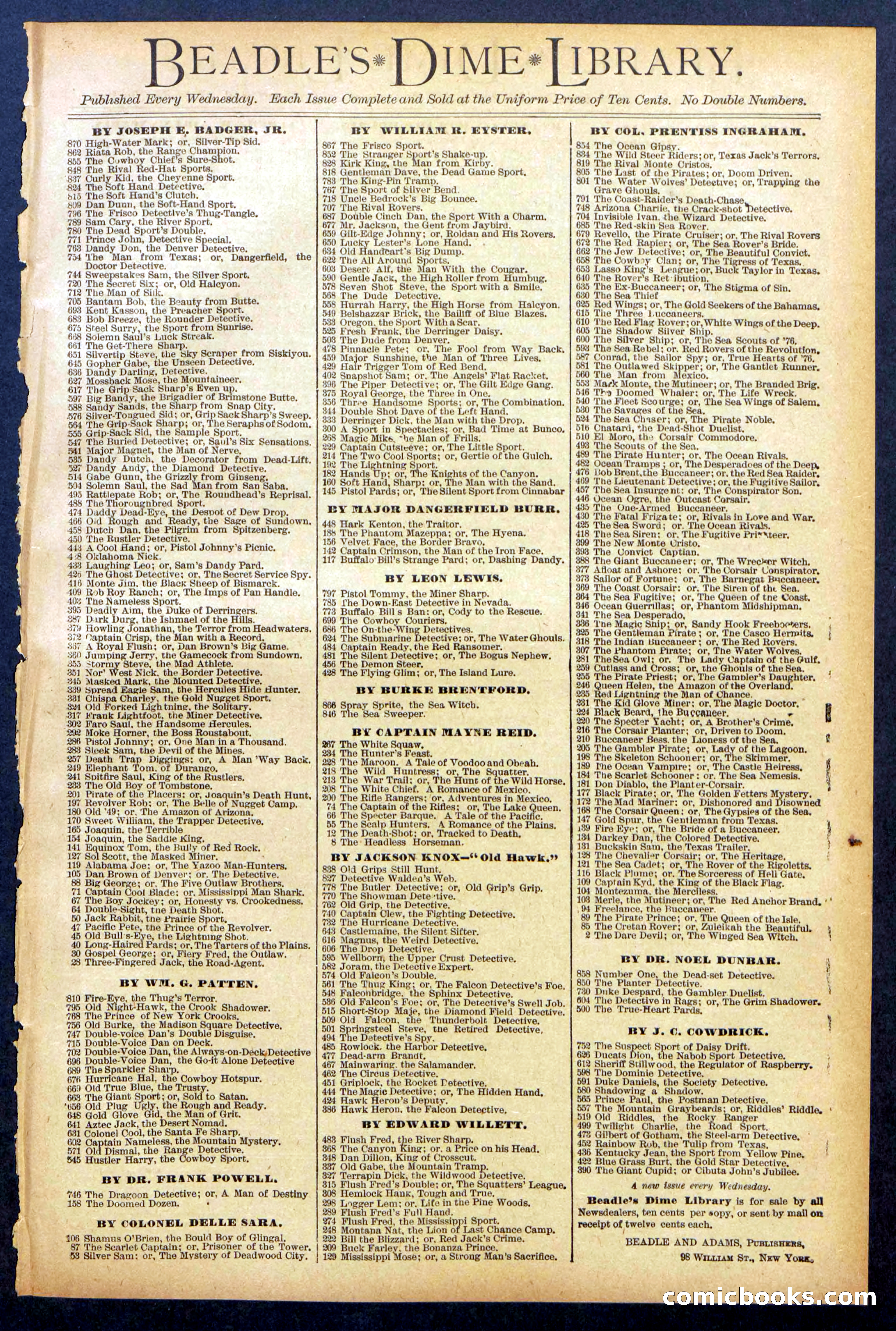 Beadle's Dime Library No. 892 — page 31 of 32