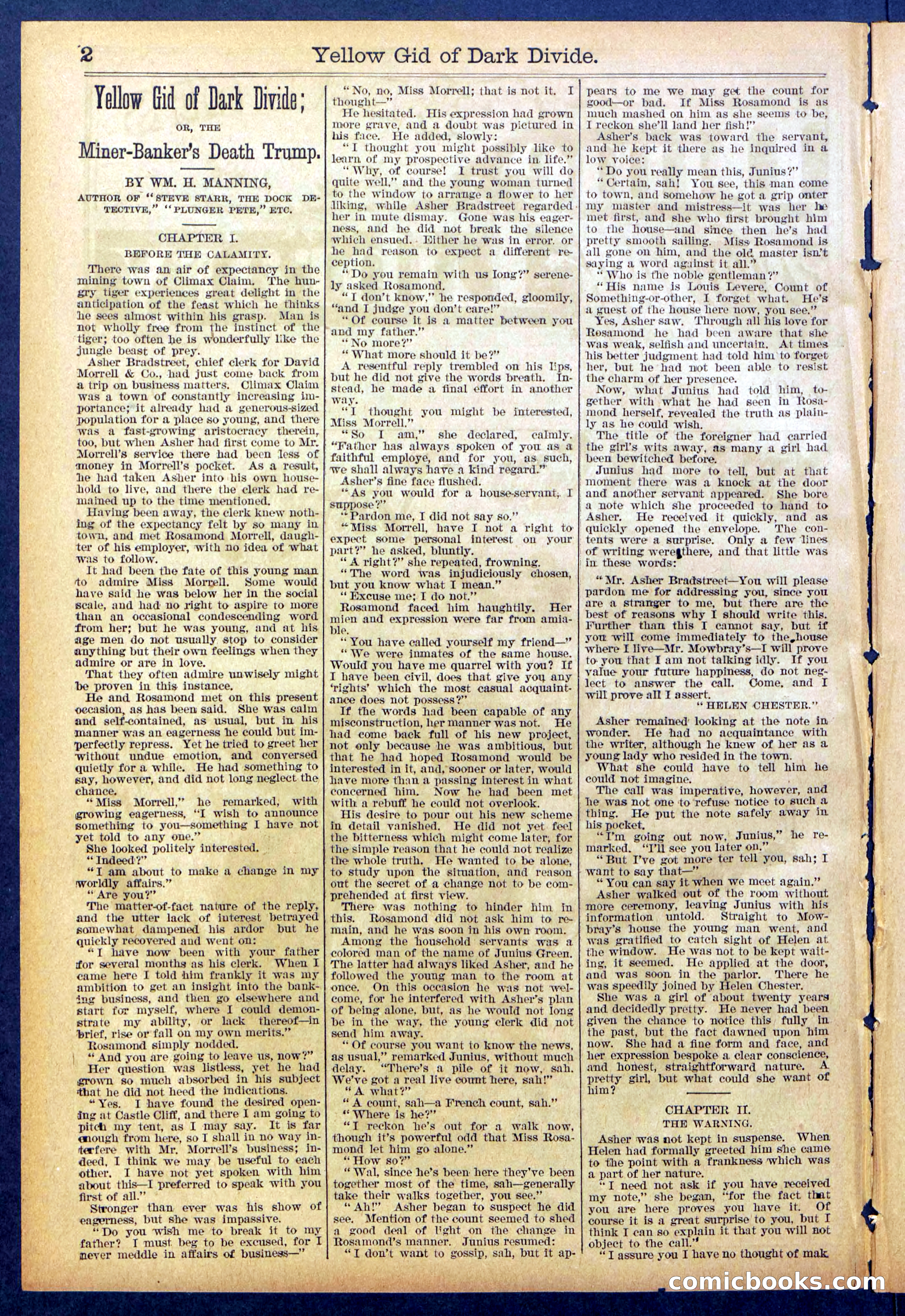 Beadle's Dime Library No. 893 — page 2 of 32
