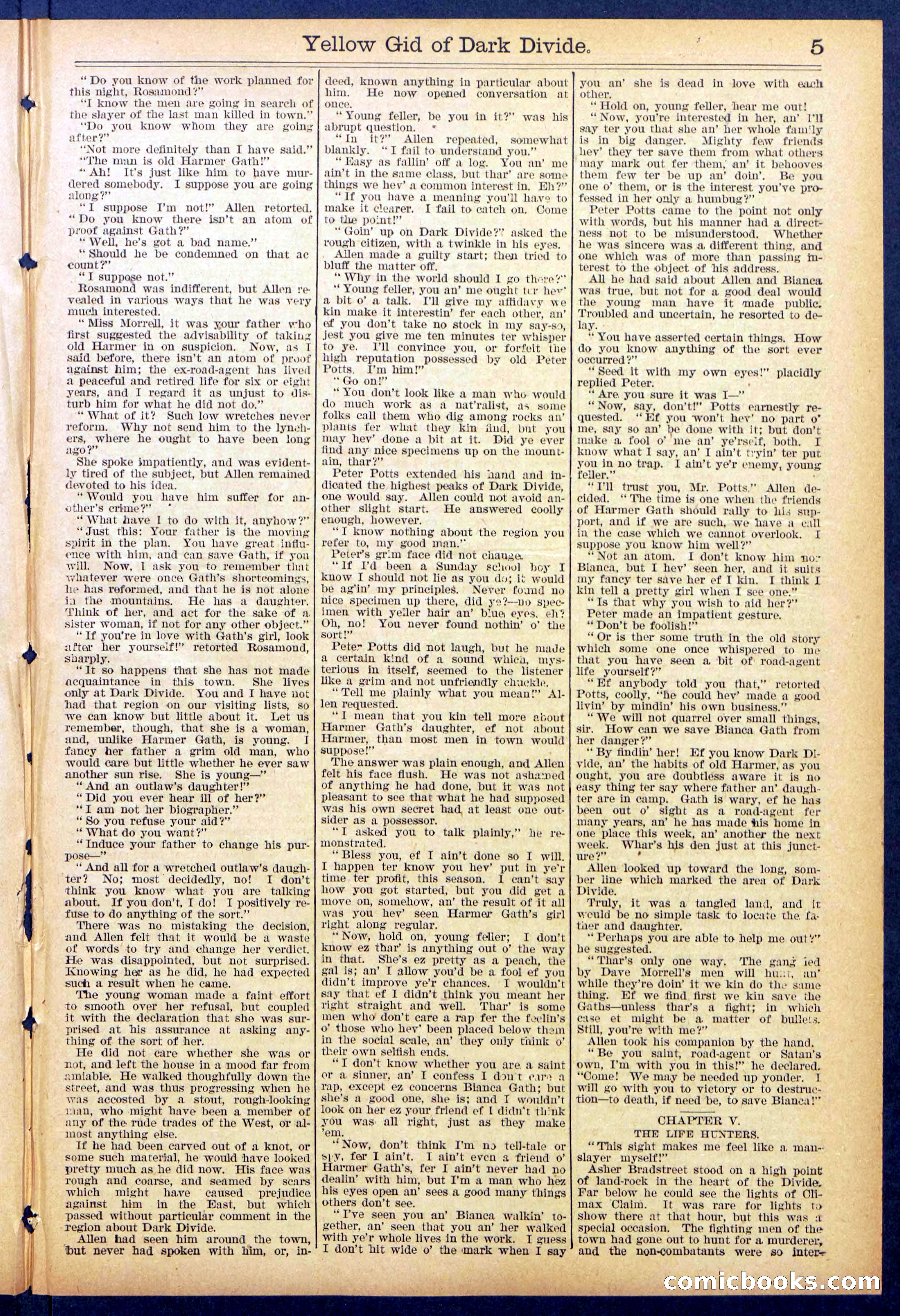 Beadle's Dime Library No. 893 — page 5 of 32