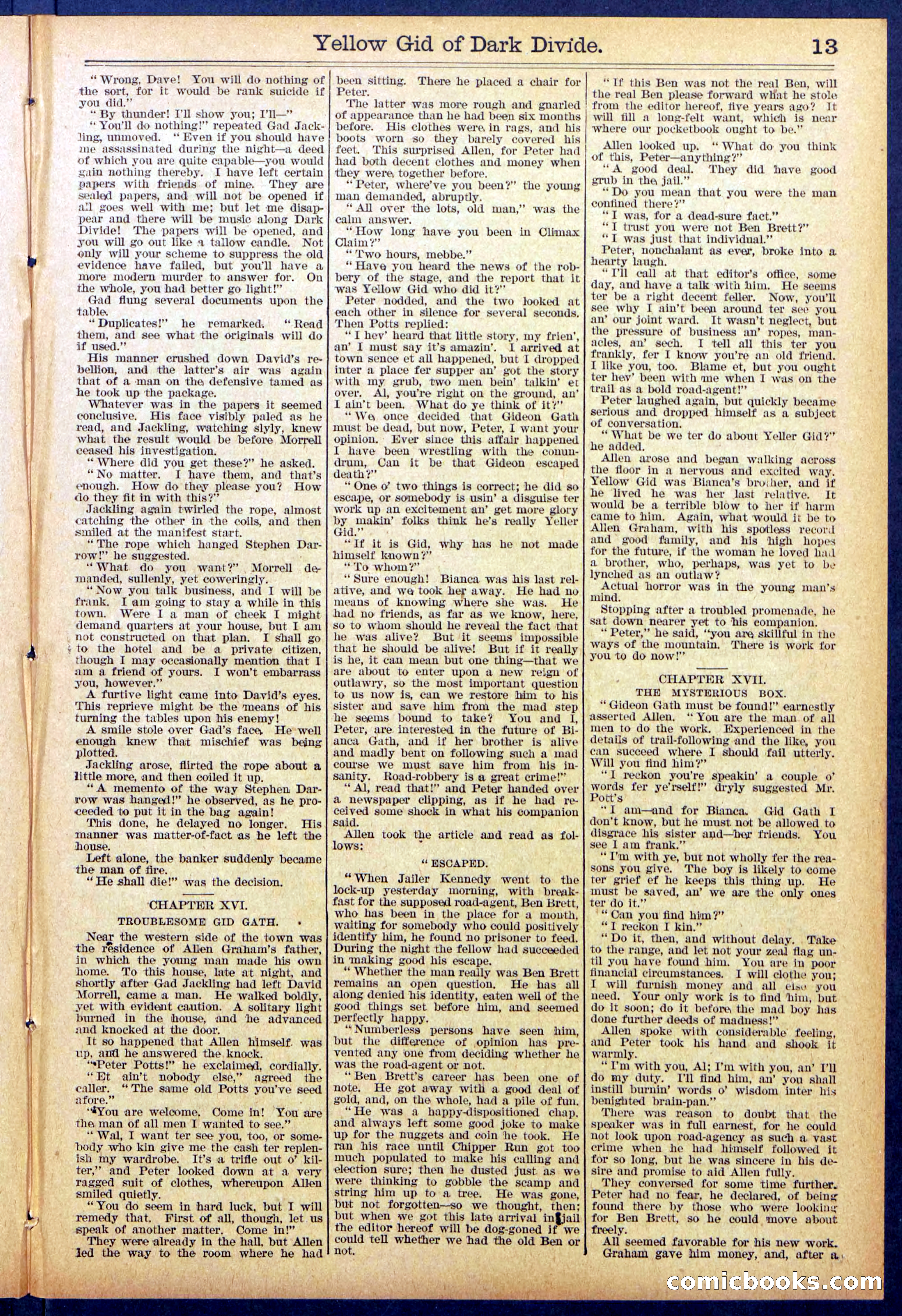 Beadle's Dime Library No. 893 — page 13 of 32