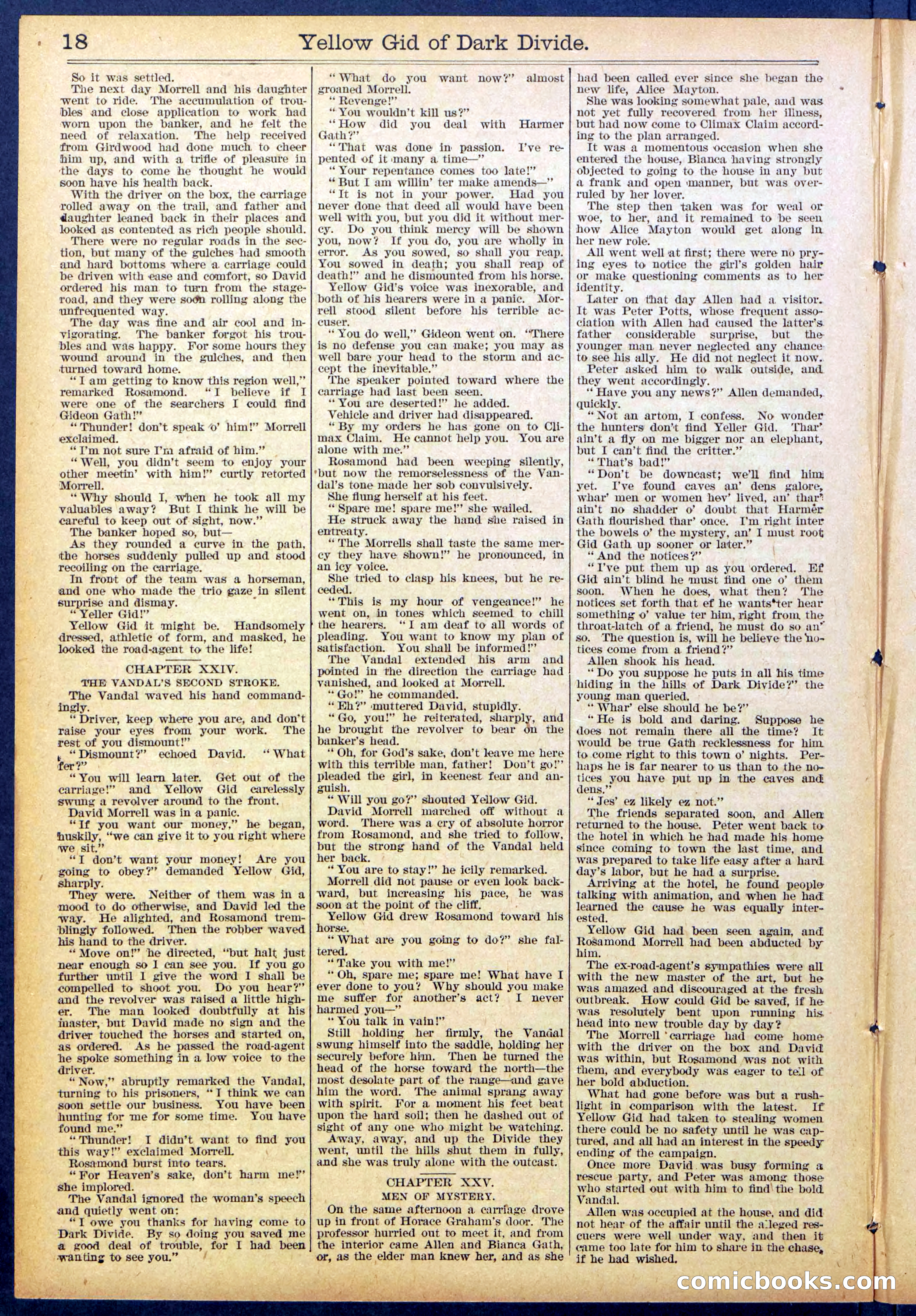 Beadle's Dime Library No. 893 — page 18 of 32