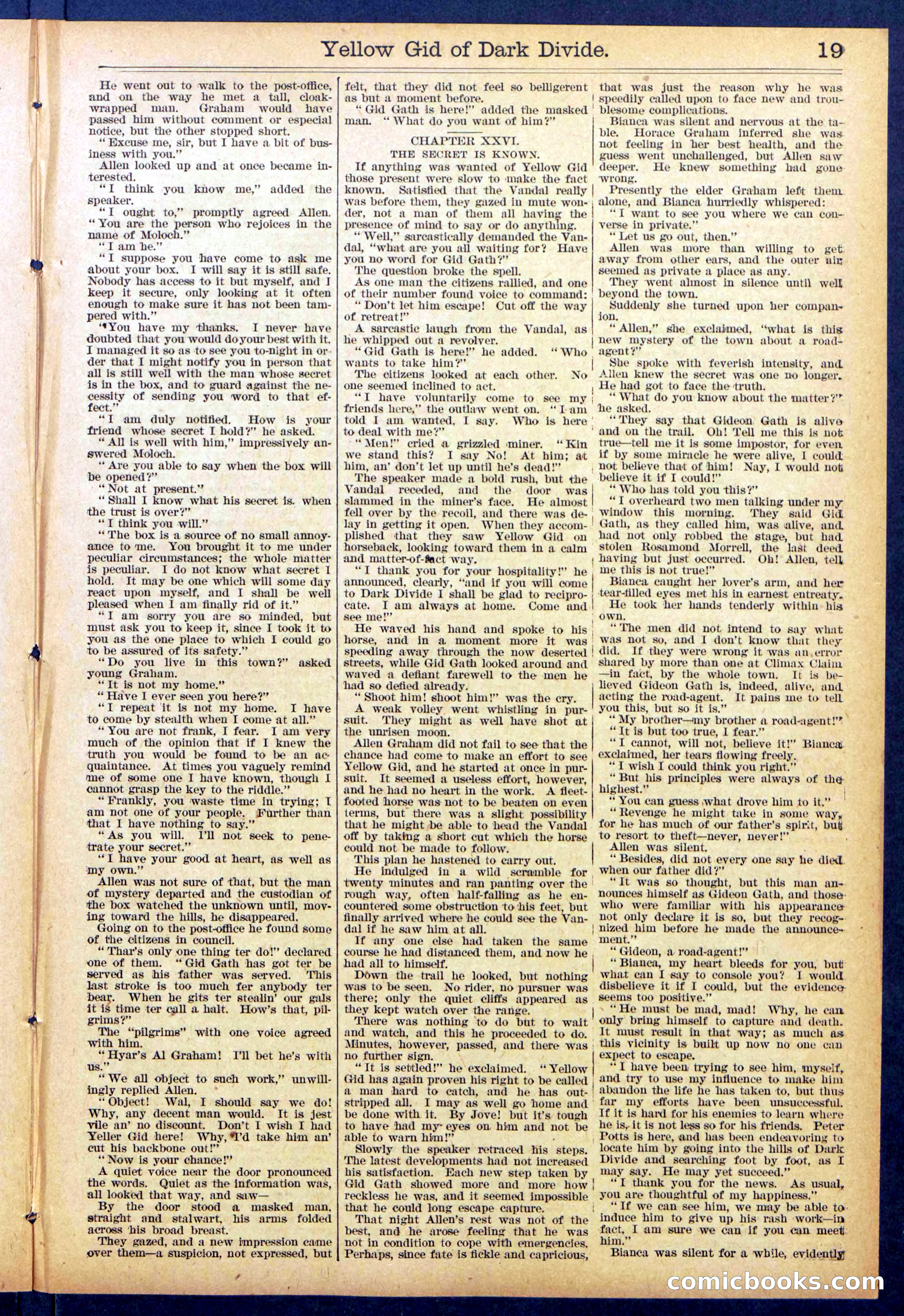 Beadle's Dime Library No. 893 — page 19 of 32