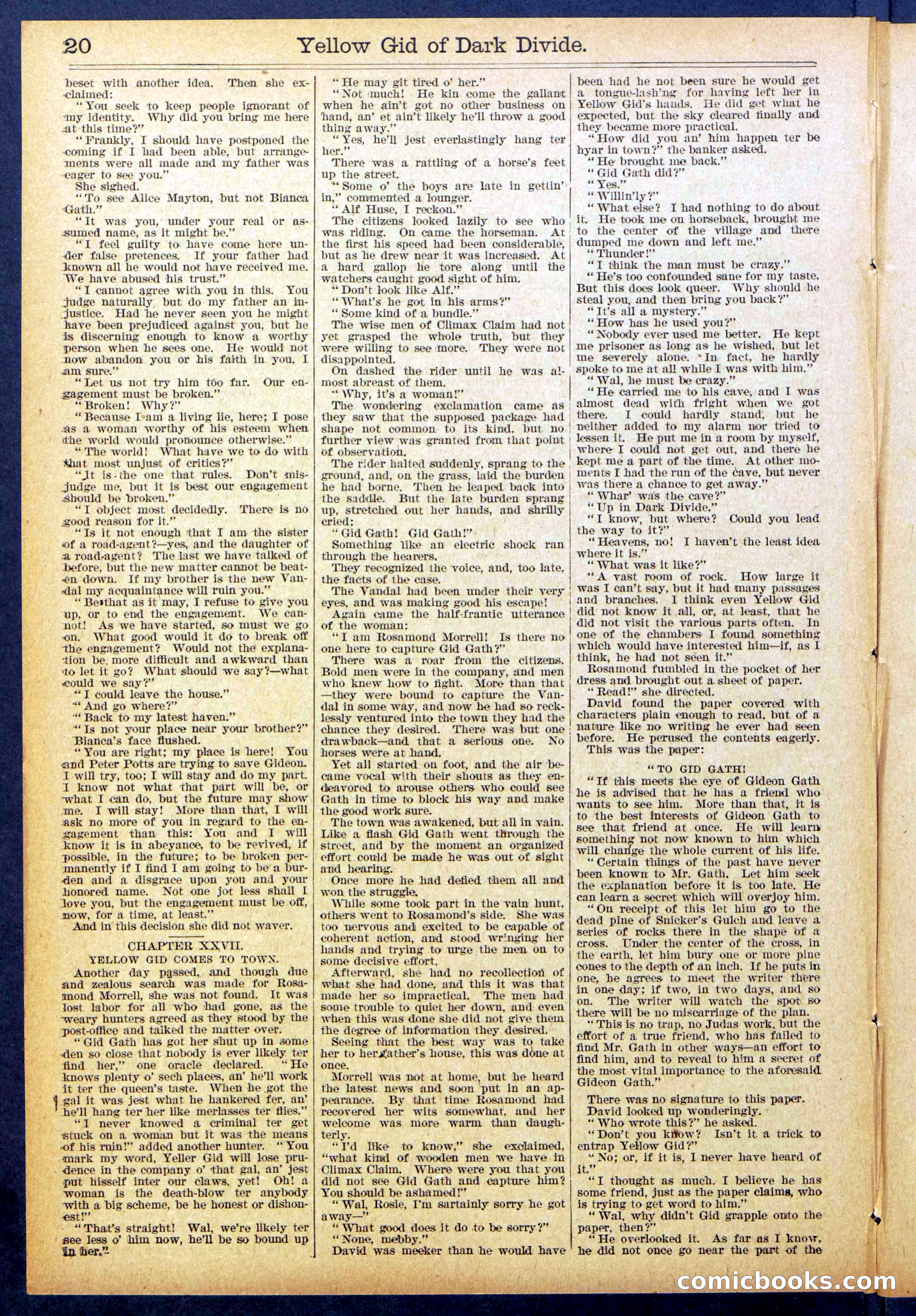 Beadle's Dime Library No. 893 — page 20 of 32