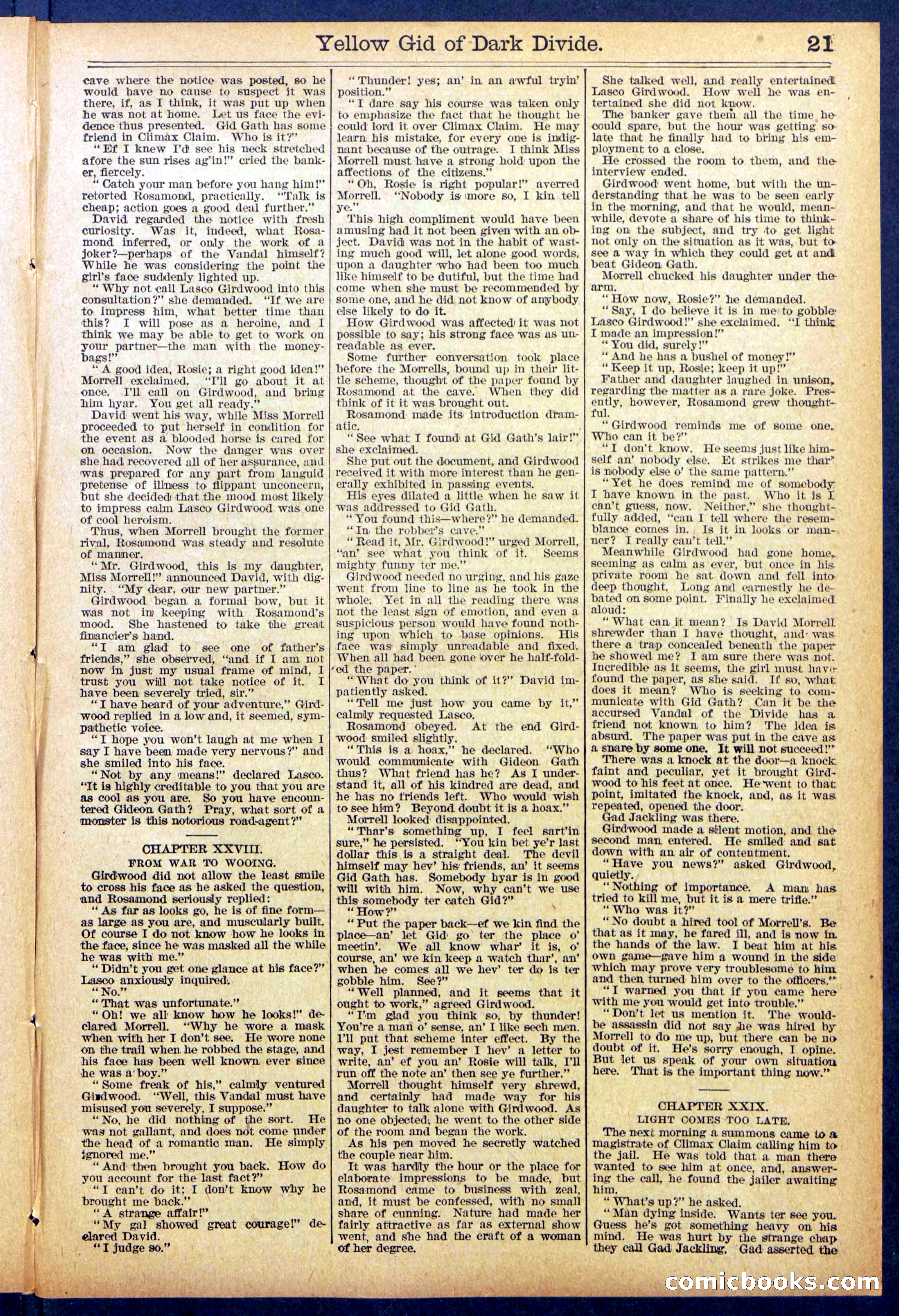 Beadle's Dime Library No. 893 — page 21 of 32