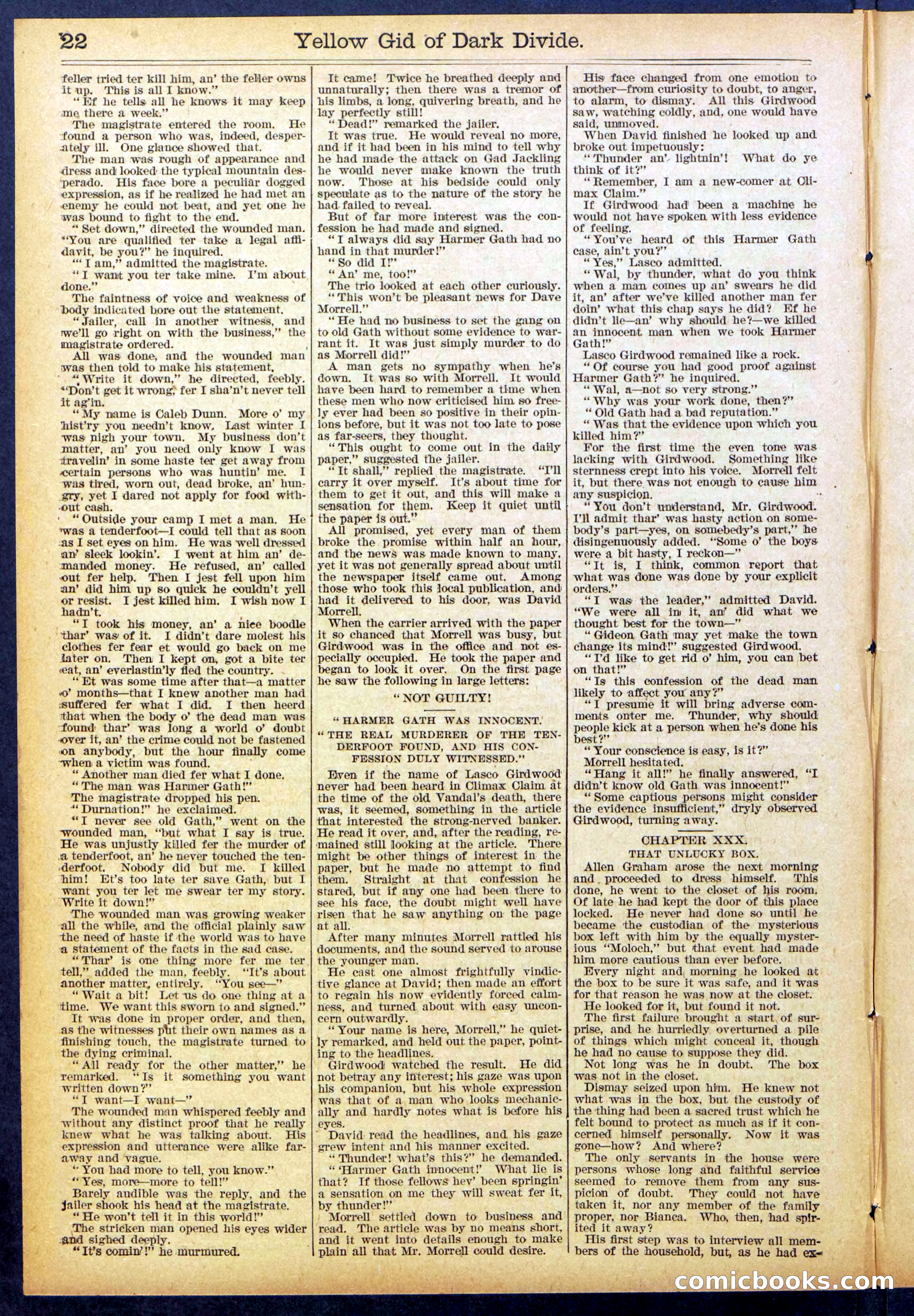 Beadle's Dime Library No. 893 — page 22 of 32