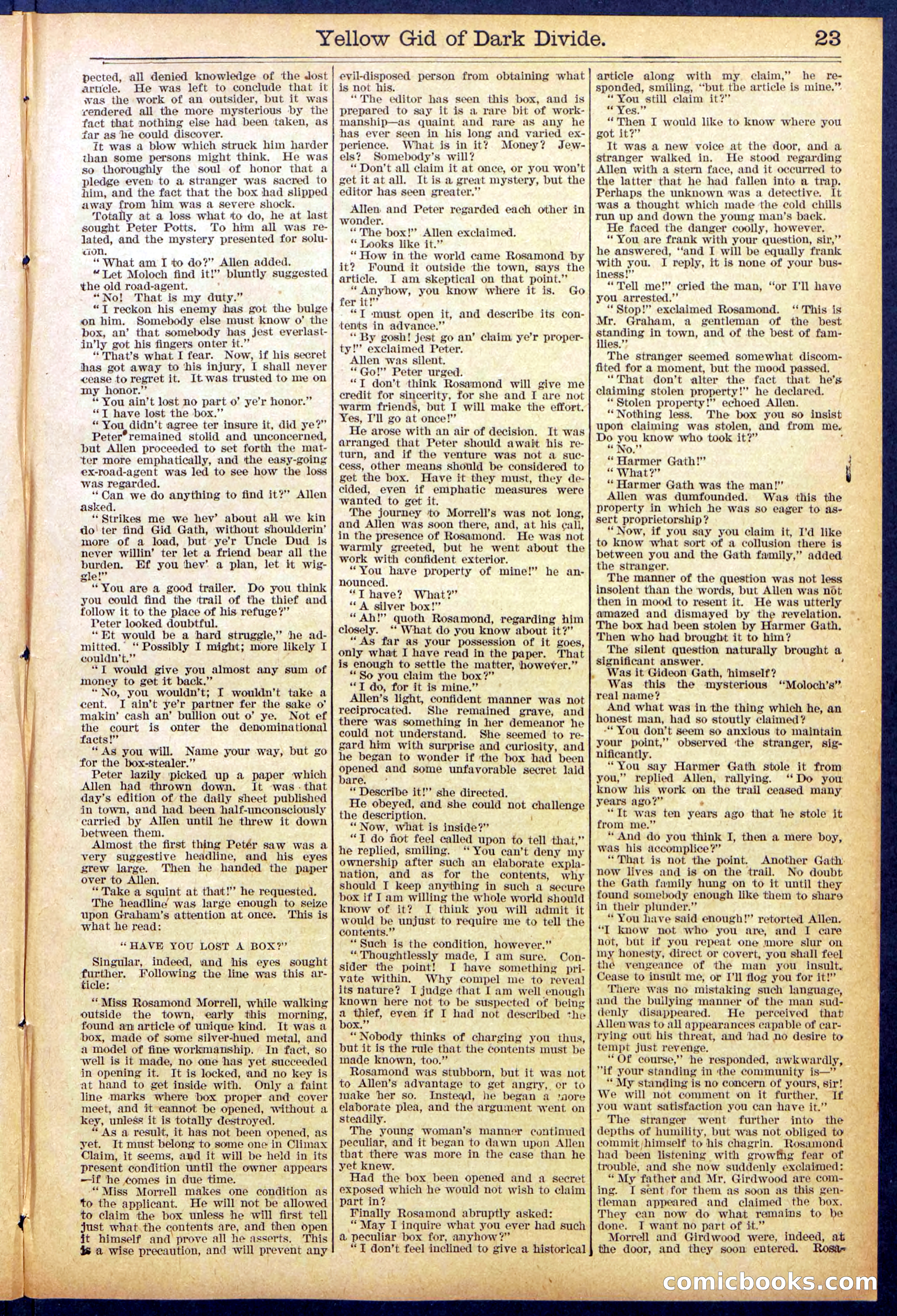 Beadle's Dime Library No. 893 — page 23 of 32