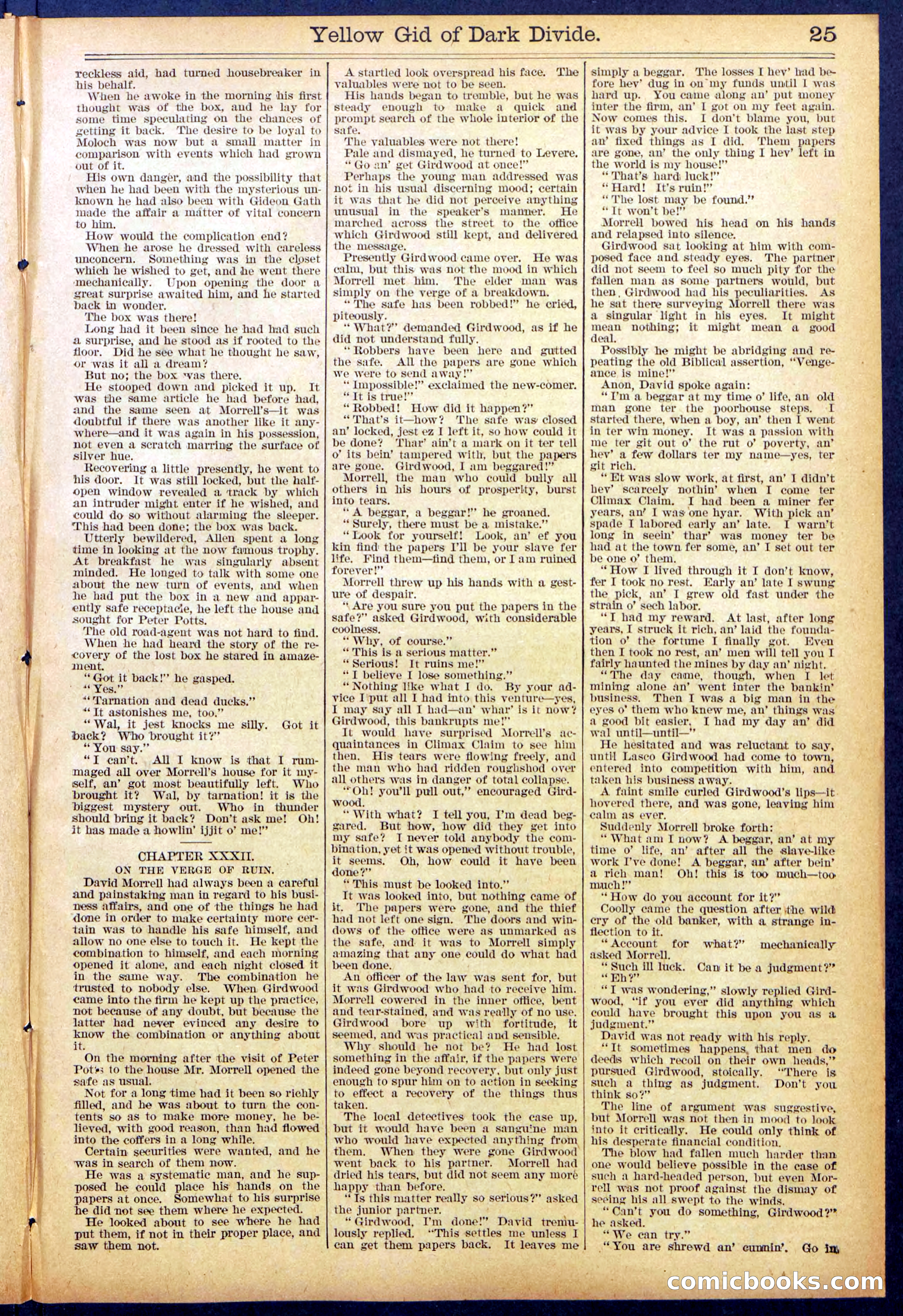 Beadle's Dime Library No. 893 — page 25 of 32