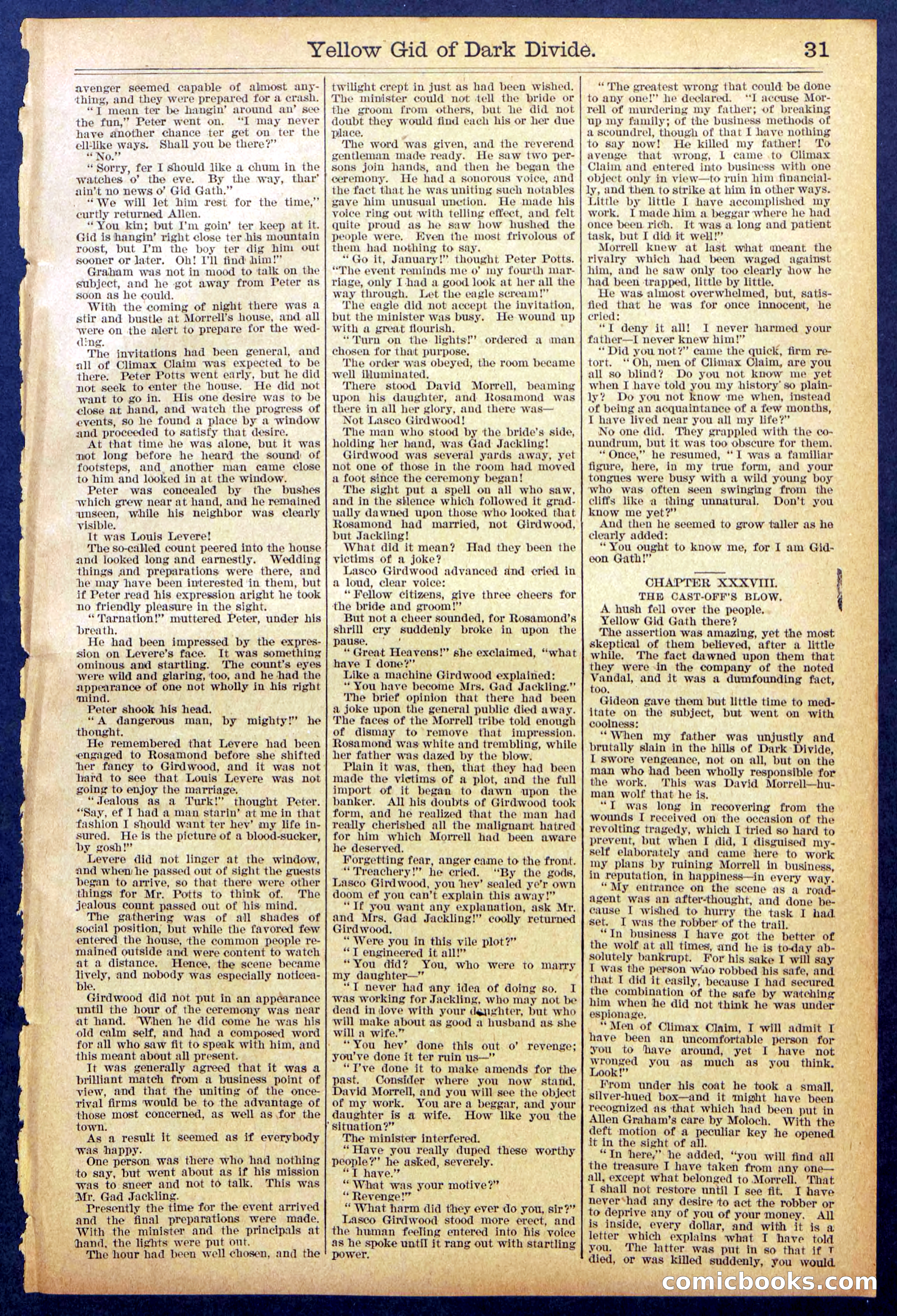 Beadle's Dime Library No. 893 — page 31 of 32