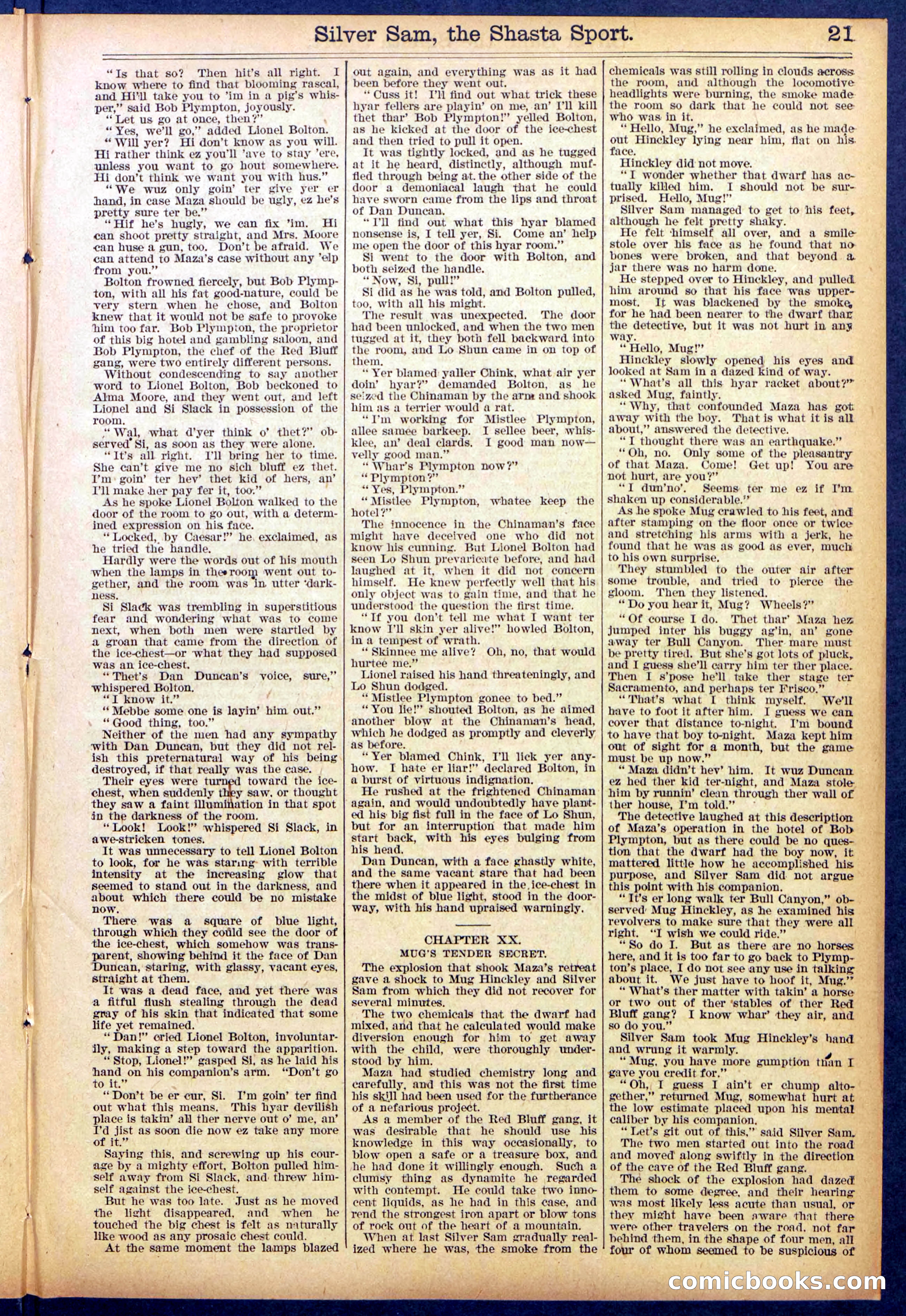 Beadle's Dime Library No. 894 — page 21 of 32