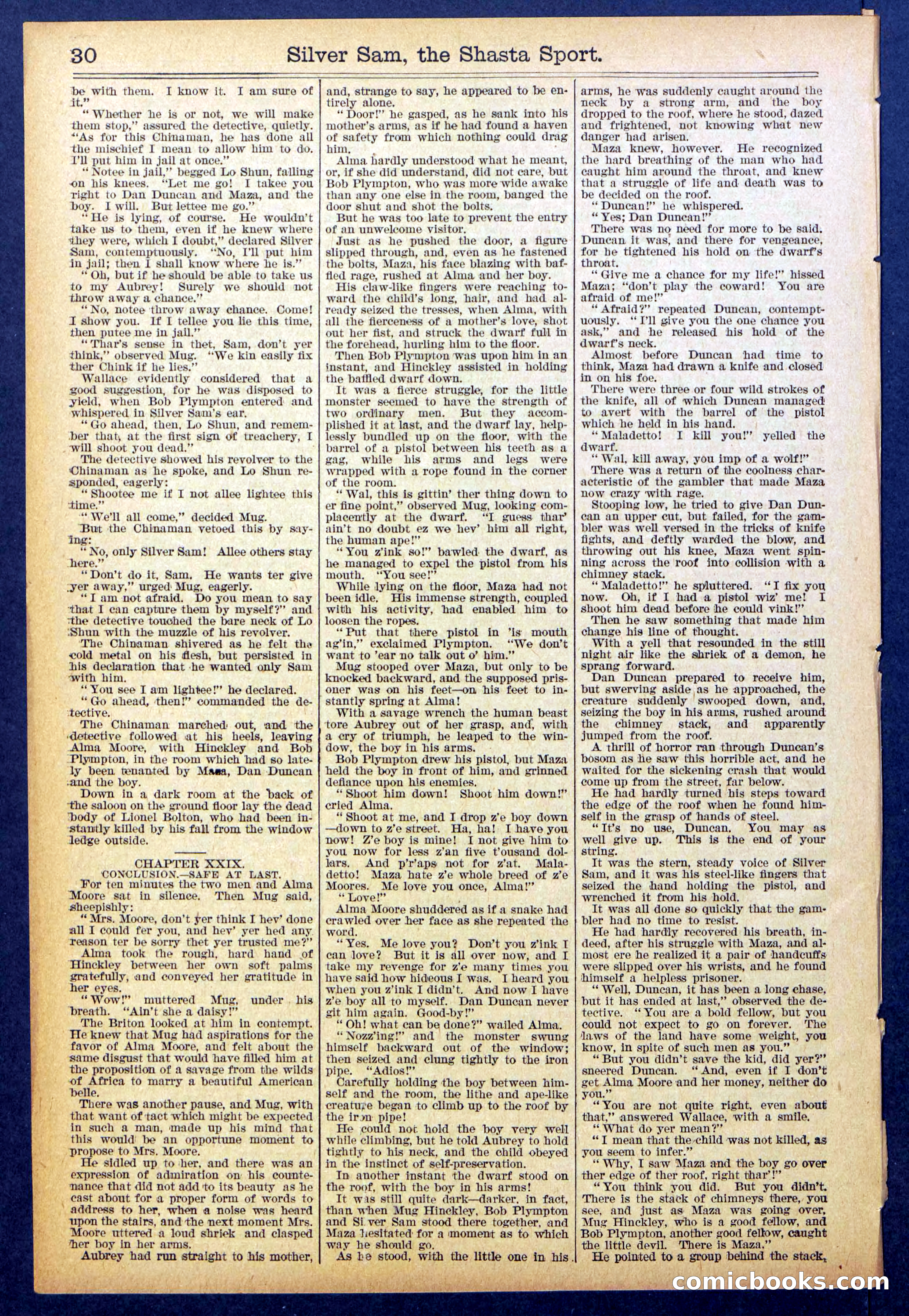 Beadle's Dime Library No. 894 — page 30 of 32