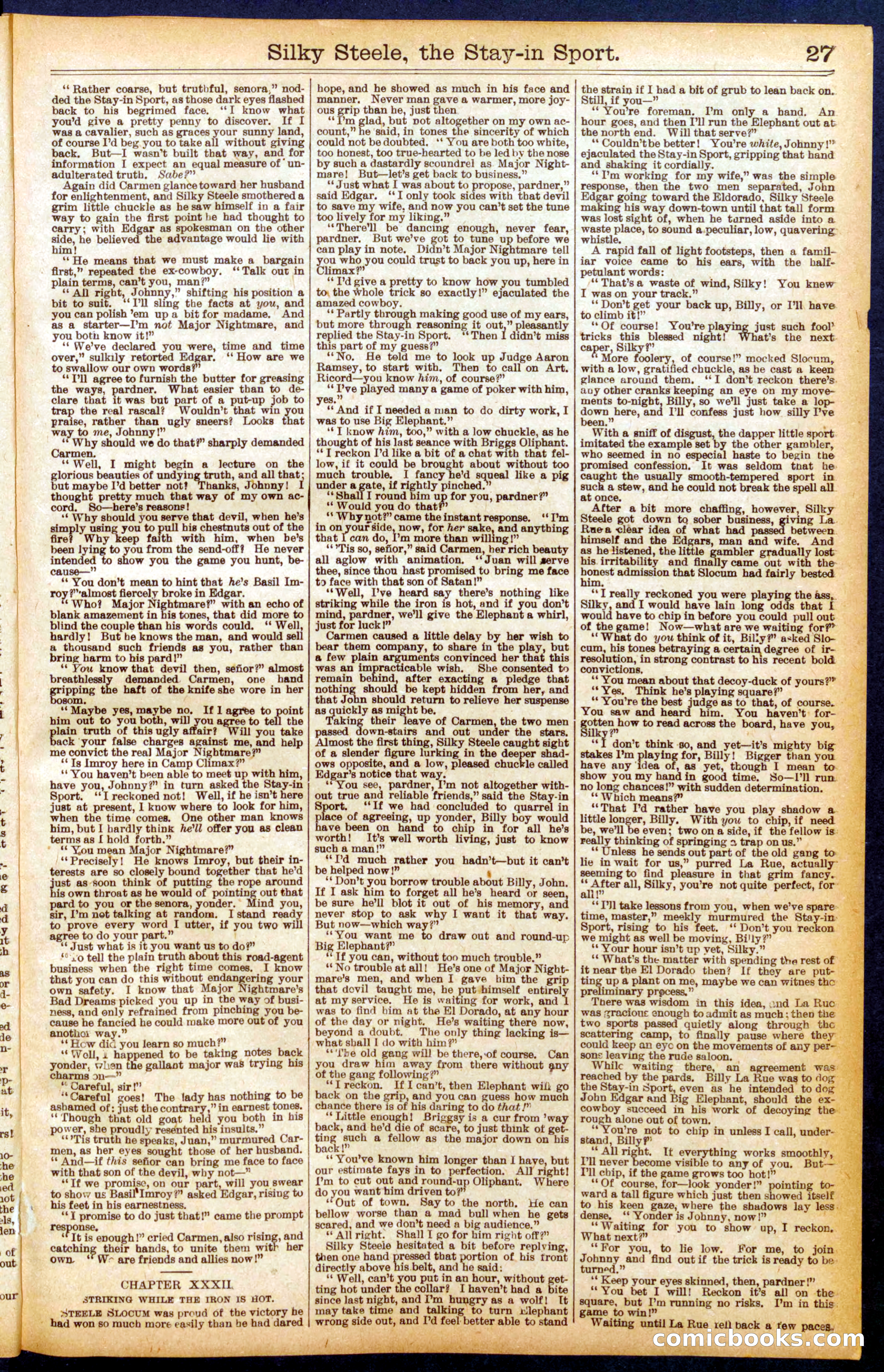 Beadle's Dime Library No. 898 — page 27 of 32